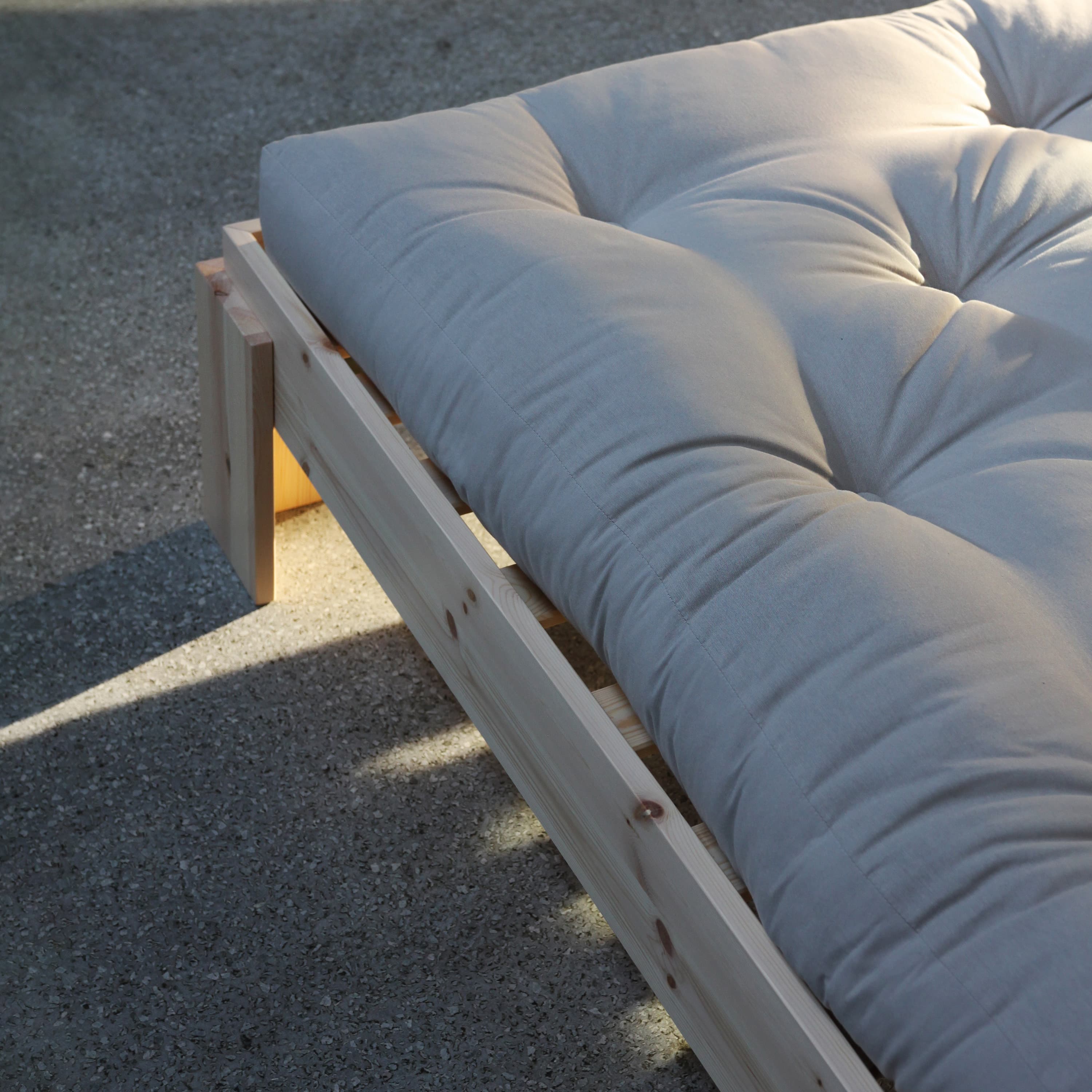 Layers Bed Frame with Bench Natural 140x200