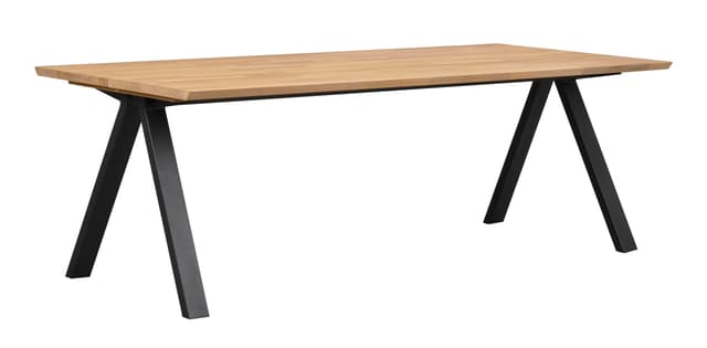 Carradale Esstisch Eiche/Schwarz 220cm