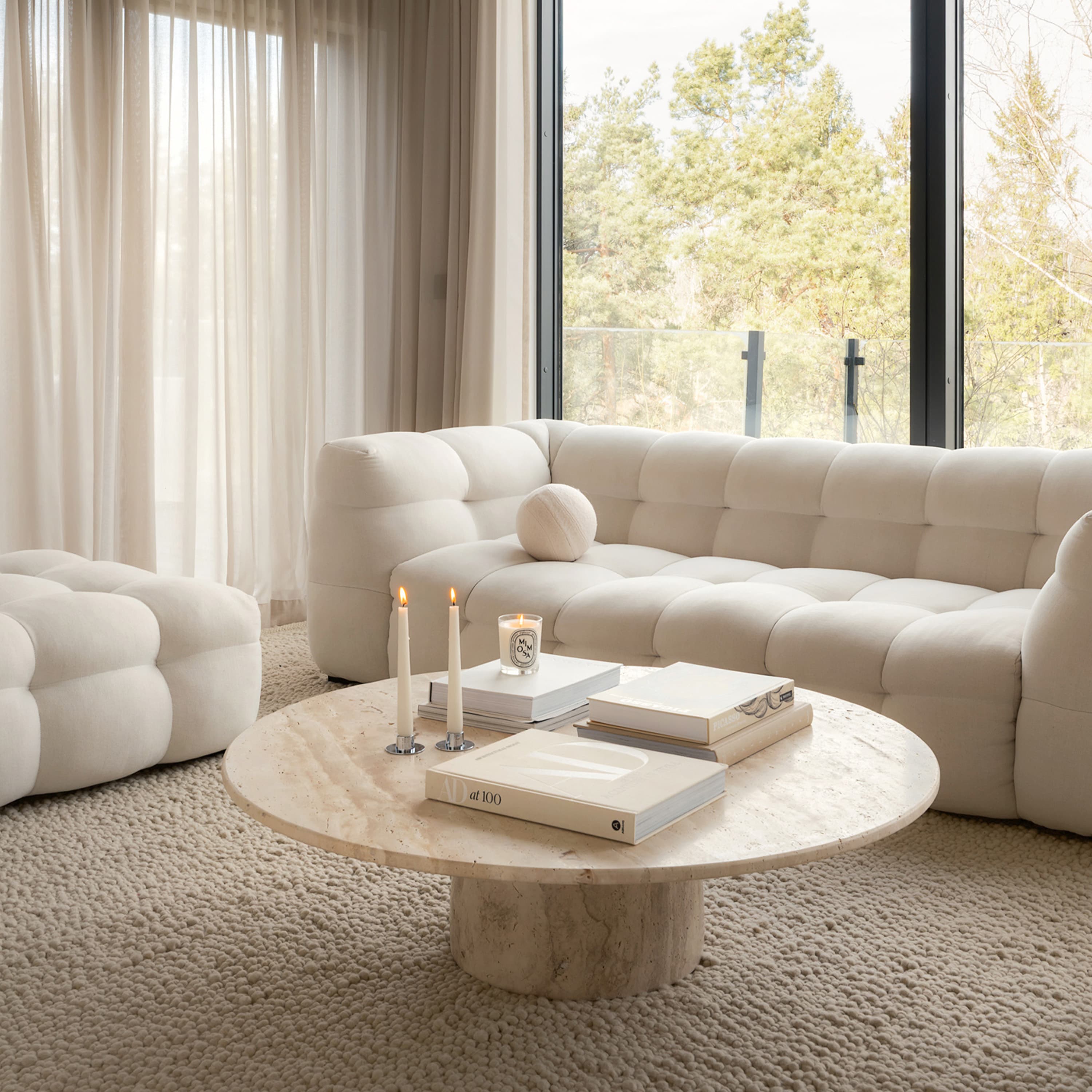 Billie 3-seater Sofa Nature 236cm