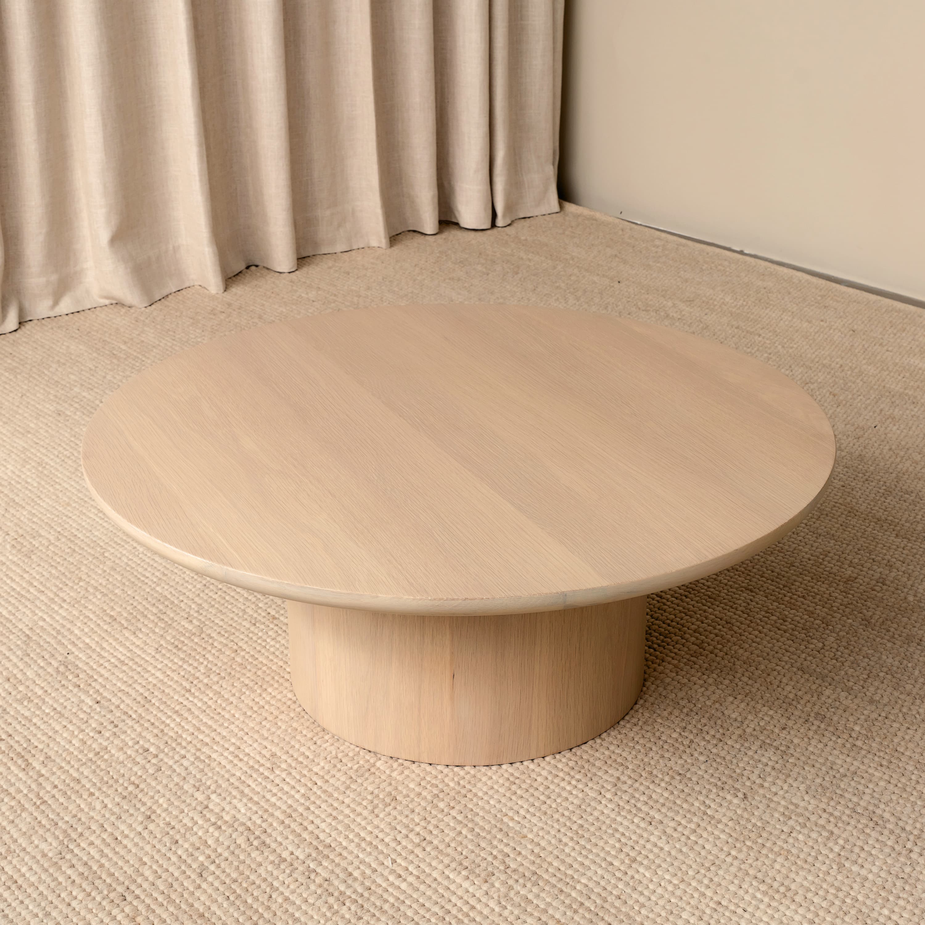 Gia Couchtisch Weiß geölte Eiche 90 cm