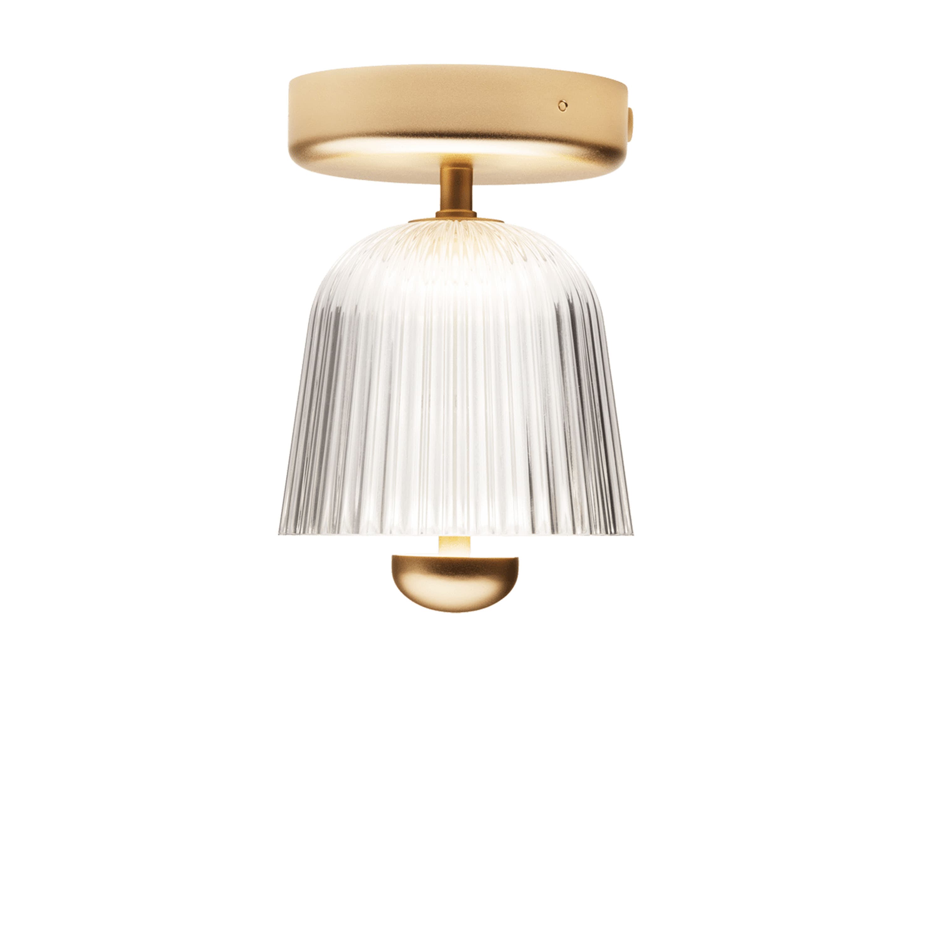 Asteea Pendelleuchte Satin Brass/Ripple Clear
