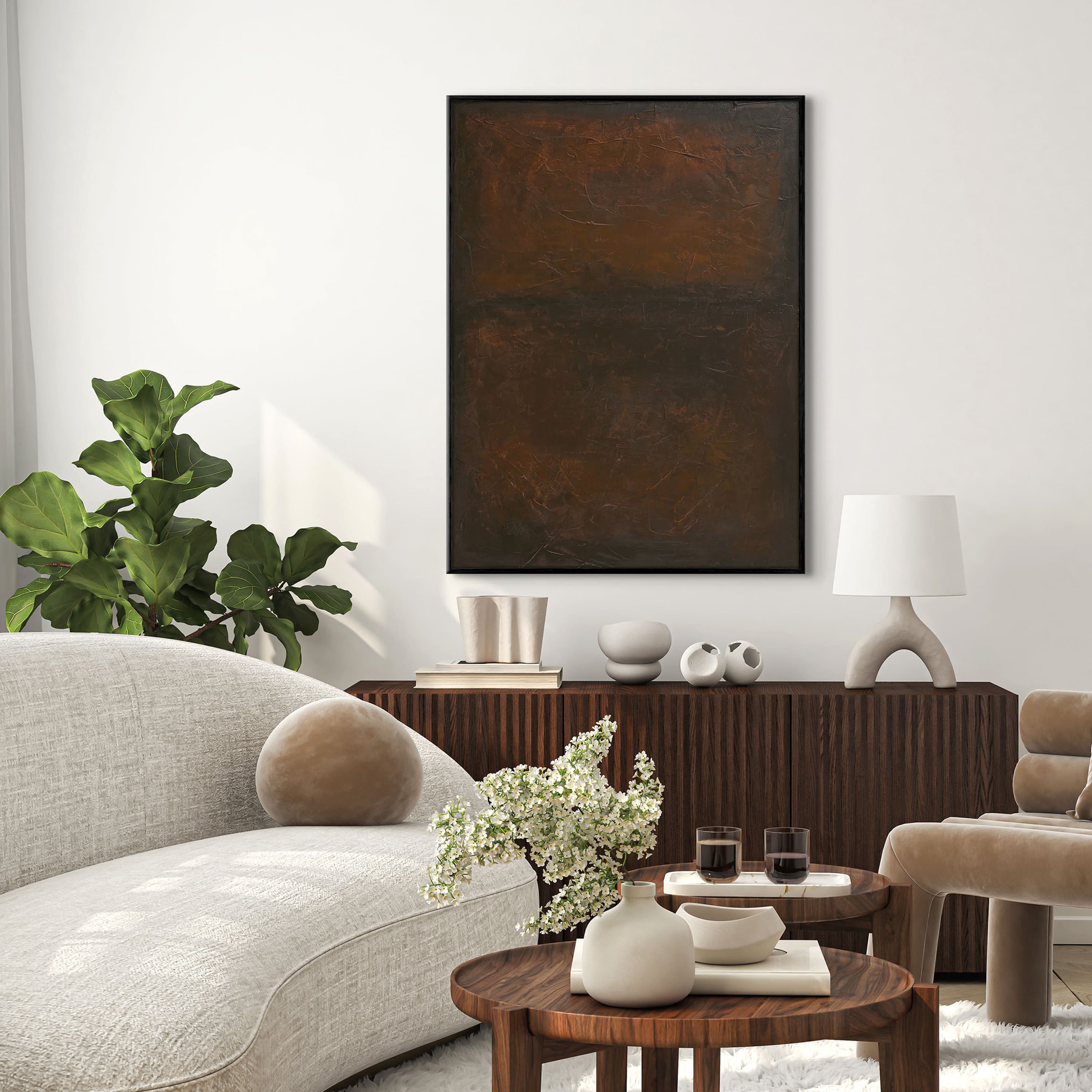 After Dark Black Frame Tavla 90x120