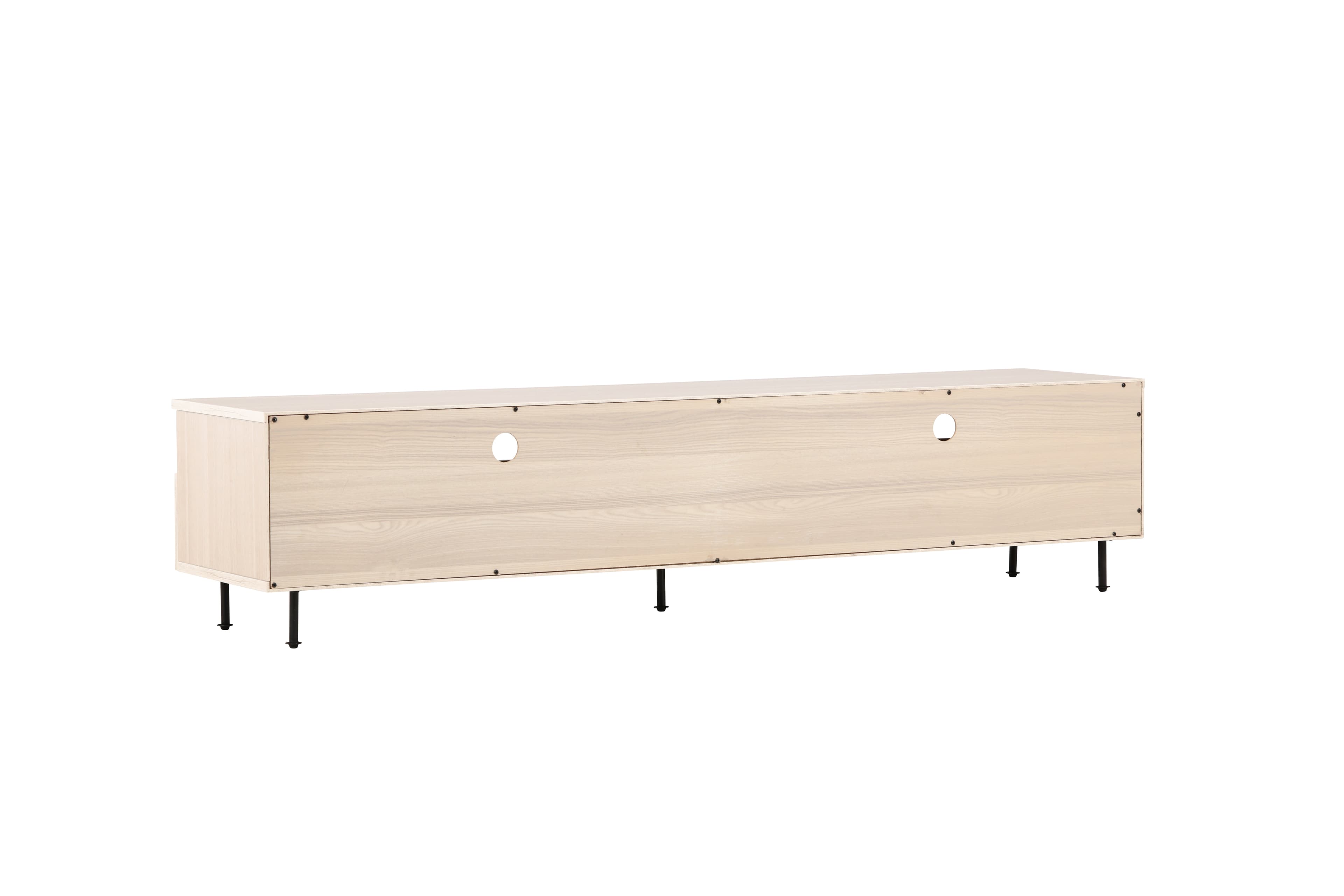 Navarra TV-Bänk Matte Black/Whitewash 180cm