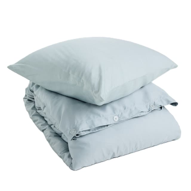 Bamboo Single Duvet Cover Set Light Blue 150x210 cm/50x60 cm