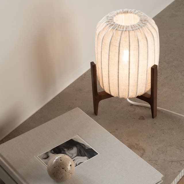Prisma Mini Table Lamp Dark Ash/Natural