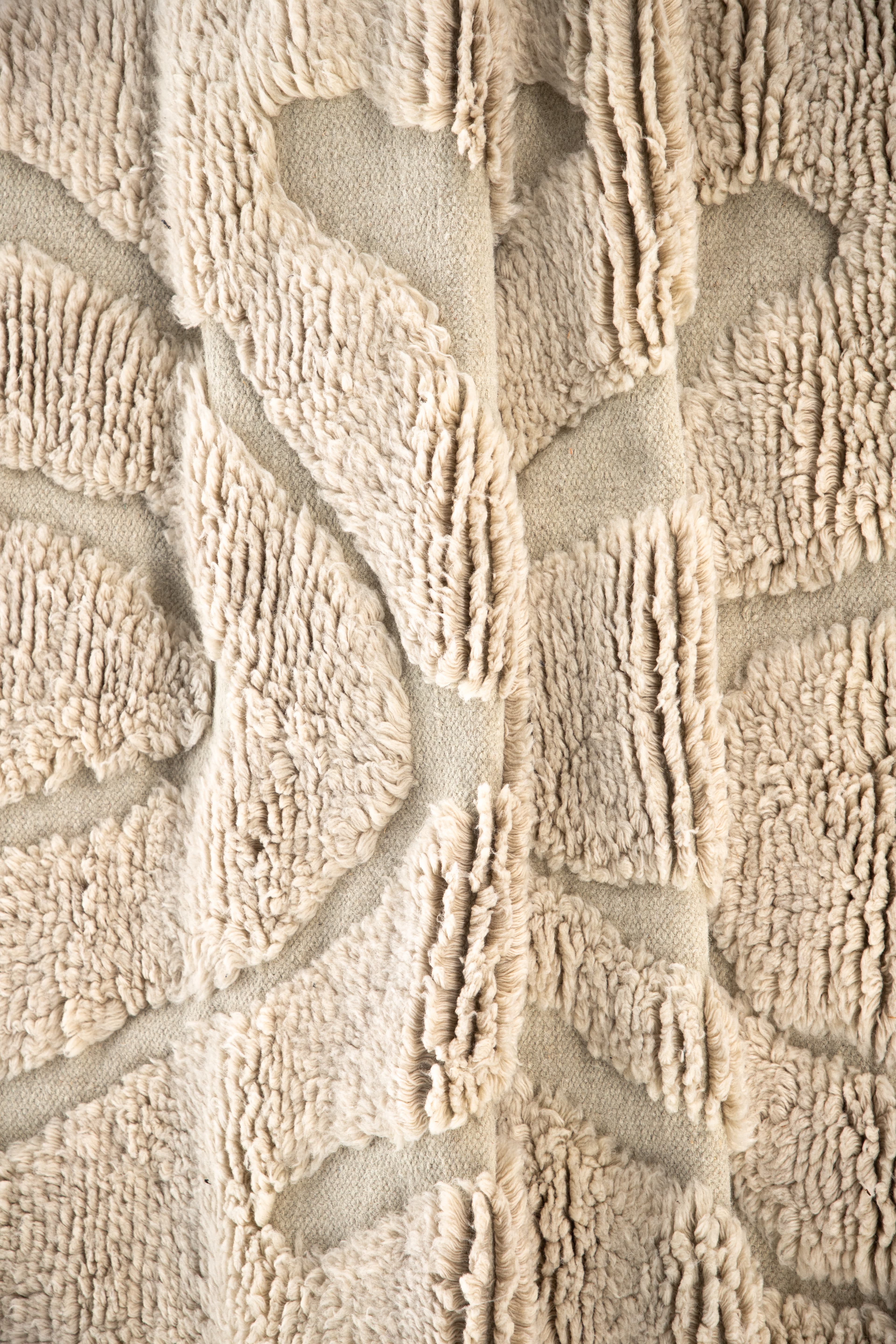 Trondheim x Josefin Lustig Ullmatta Beige/White 170x240