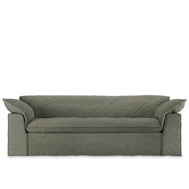 Nomad Sofa Linen/Army Green 244cm