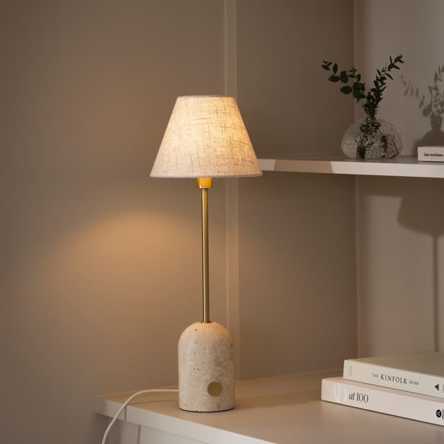 Gino Table Lamp Travertine 20