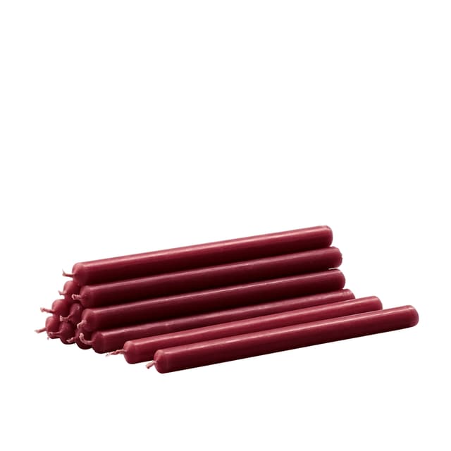 STOFF Nagel Kerzen Bordeaux 12er-Pack