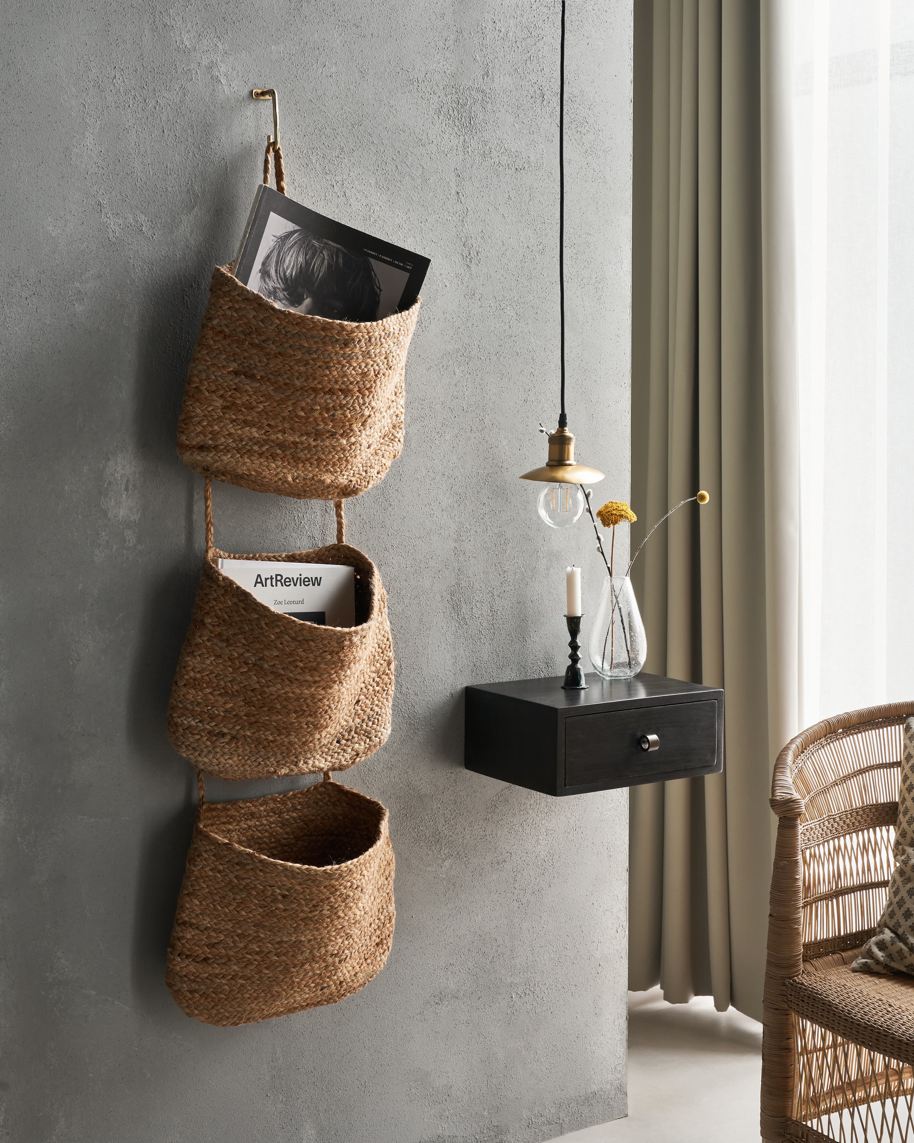 Ramla Wall Basket Natural 109cm
