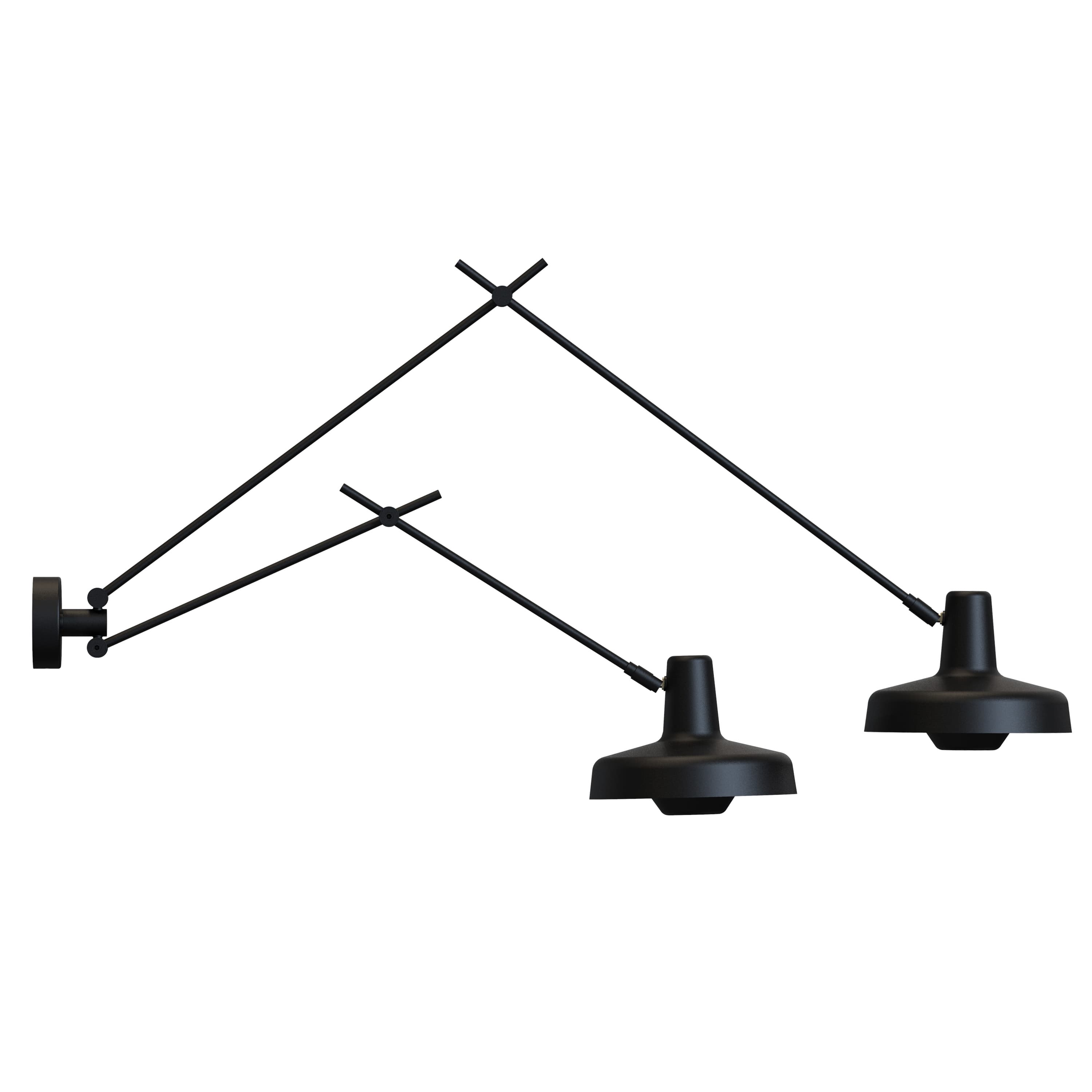 Arigato Wandleuchte Double Long/Short Black