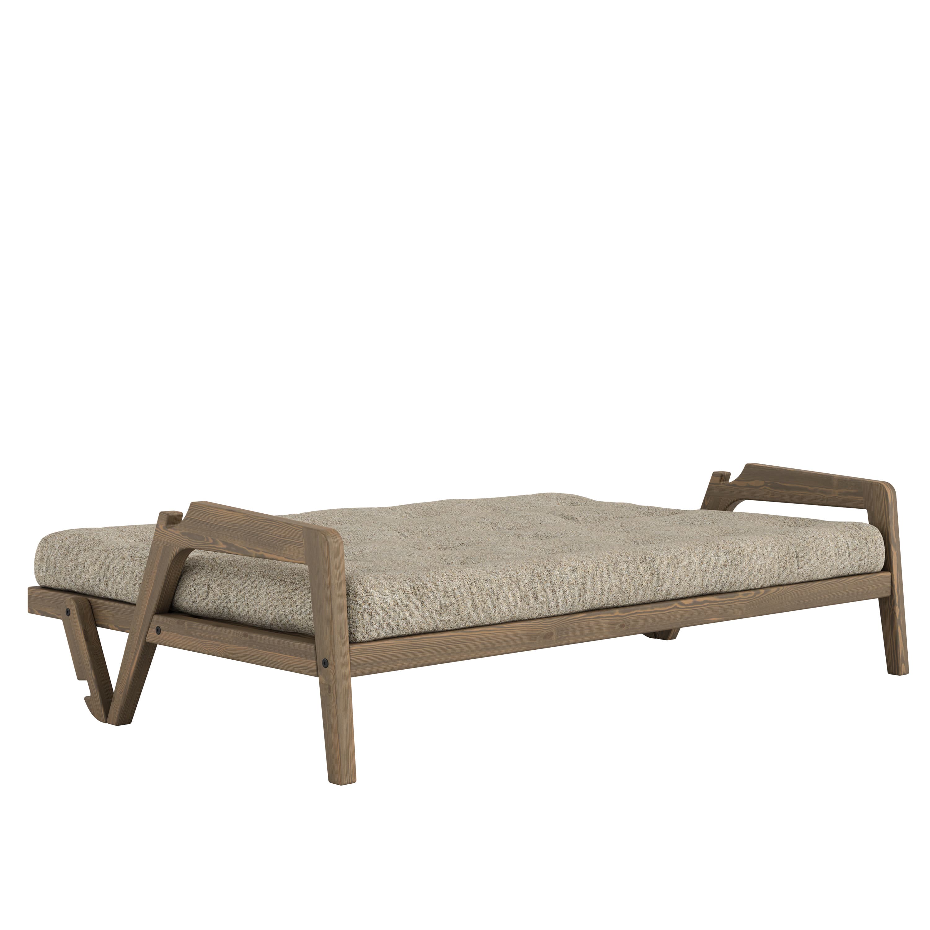 Grab Sofa Bed Carob Brown Lacquered/Warm Sand 204cm