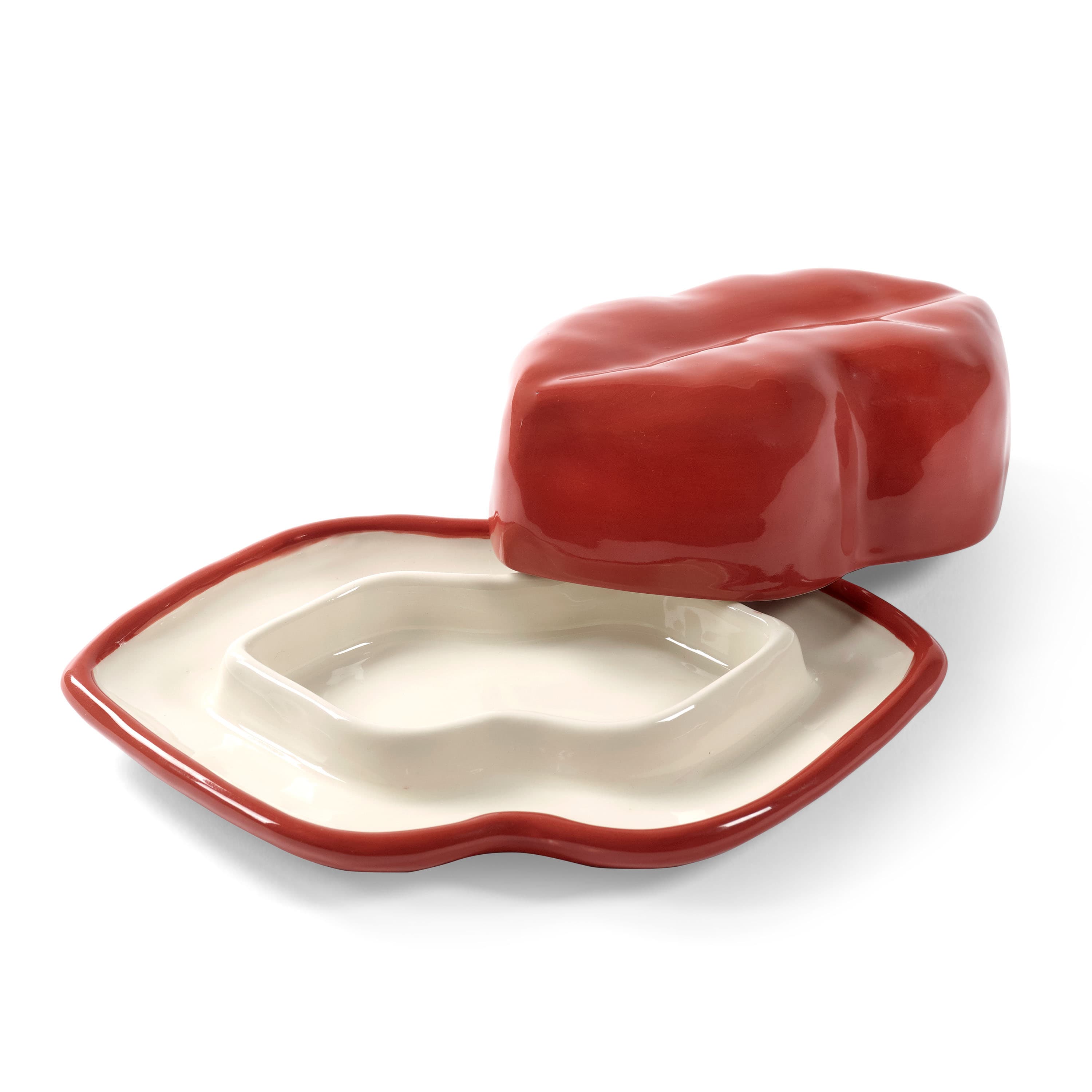 Les Objets Mouleversants Dose mit Deckel Red