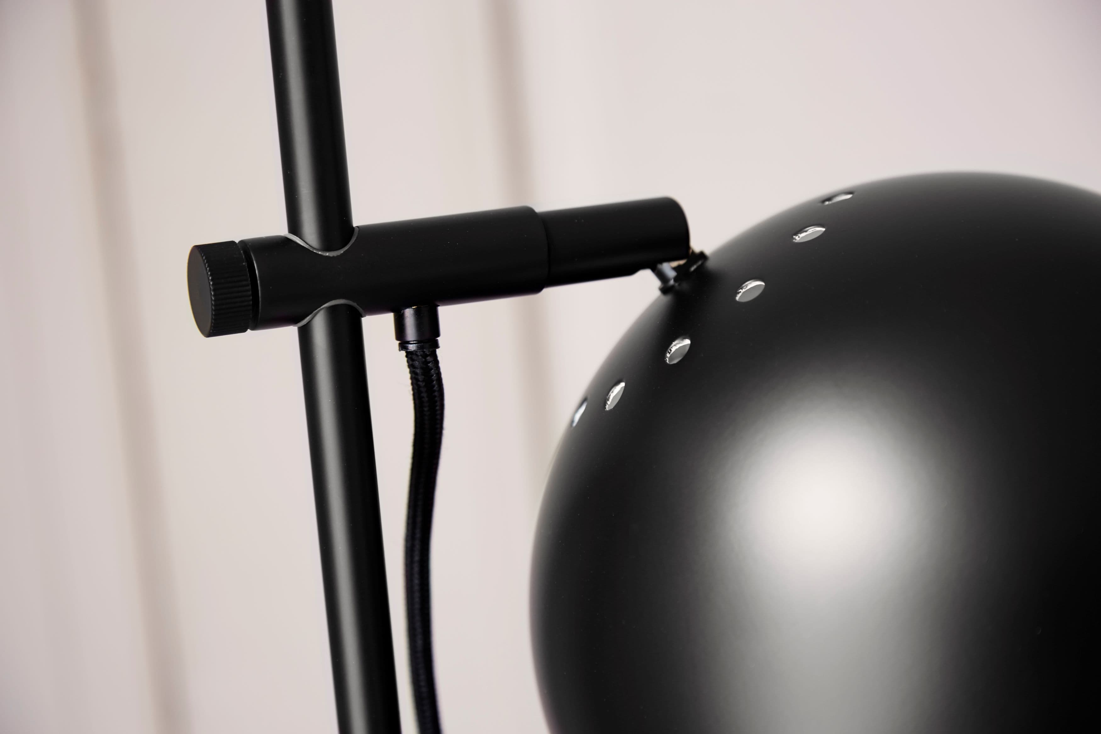 Ball Double Doppel Stehlampe Matt Schwarz 149cm
