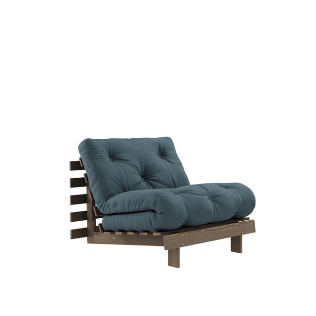 Roots Schlafsessel Braun/Petrolblau 90cm