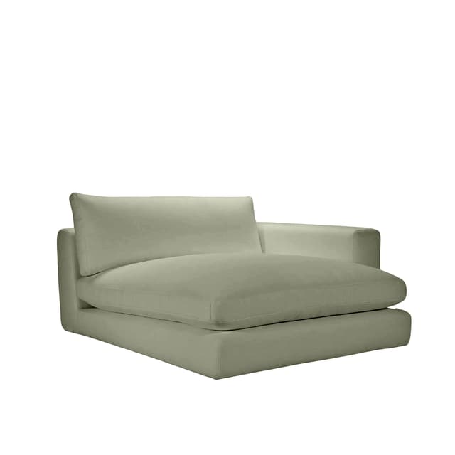 Capri 1,5-Sitzer-Chaiselongue-Modul mit rechter Armlehne Green 142x155