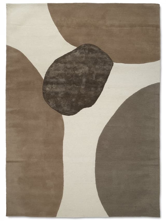 Topaz Woll/Viskose-Teppich Creme/Beige 170x230