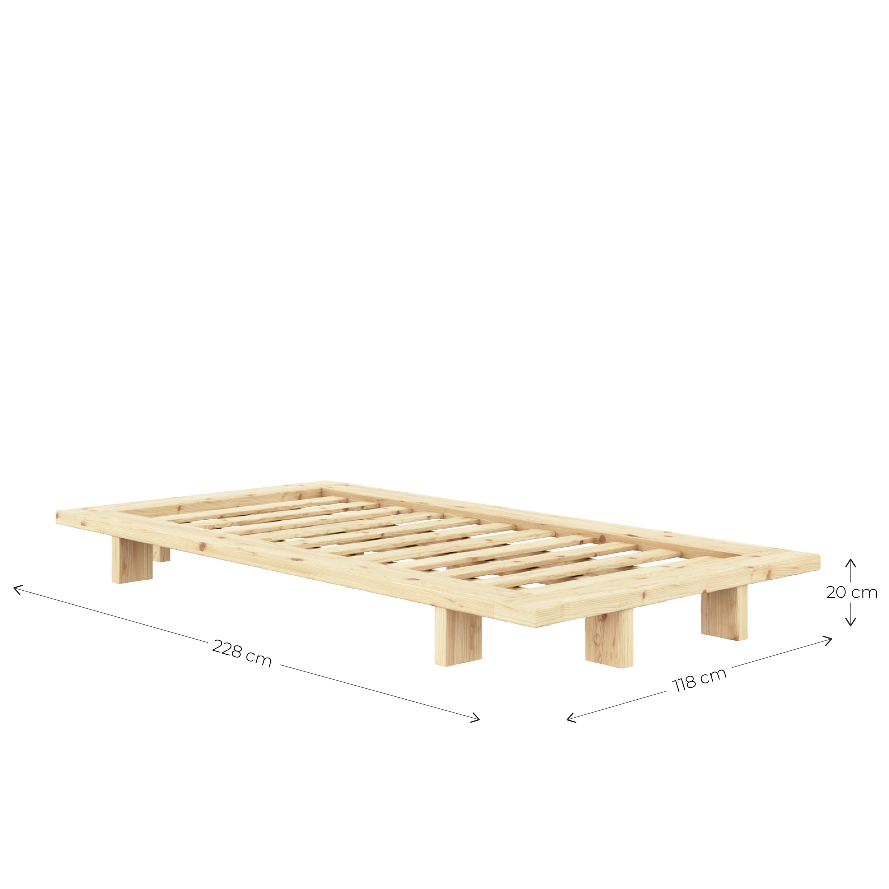 Japan Bettgestell Natur 90 cm