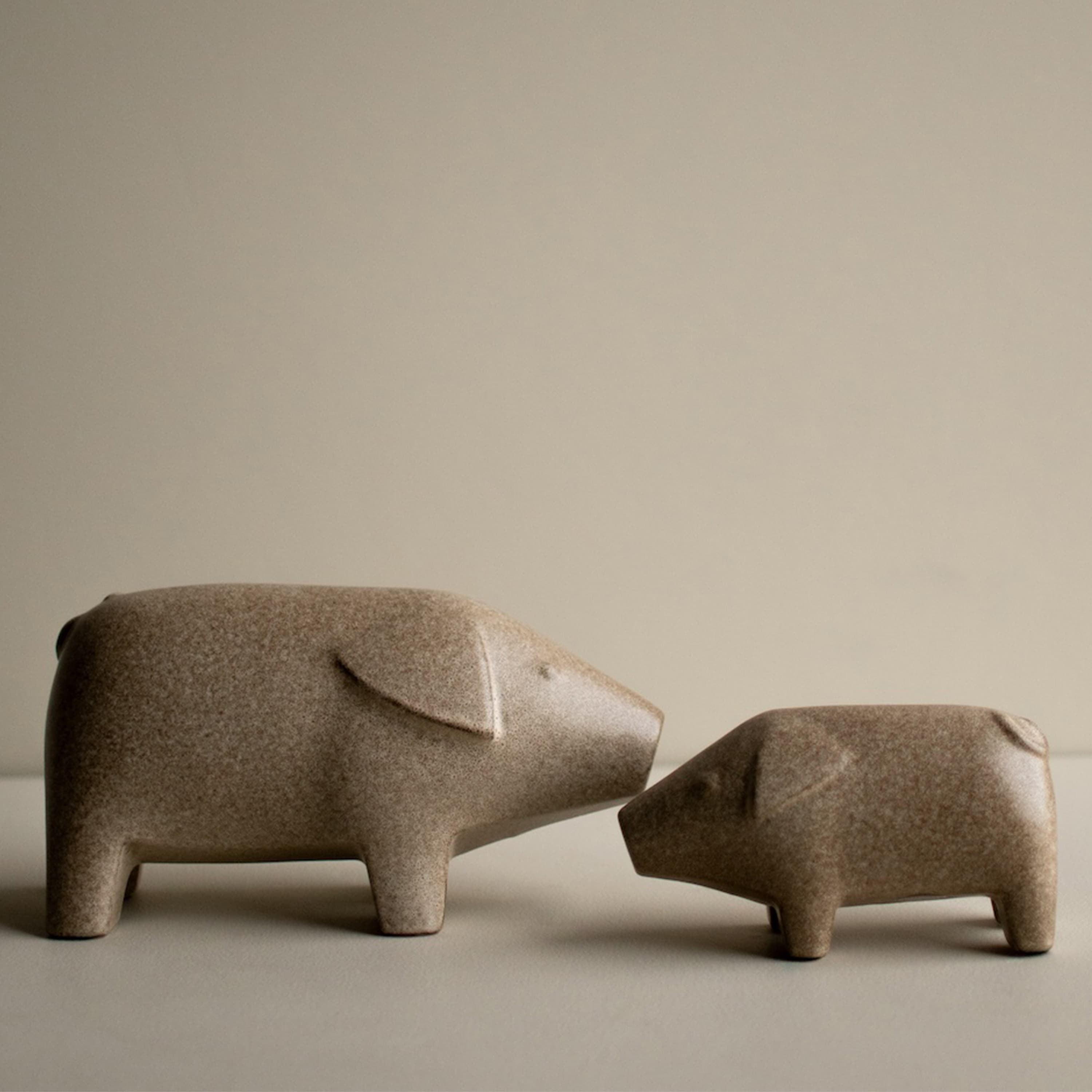 Swedish Pig Dekoration Beige 24x13