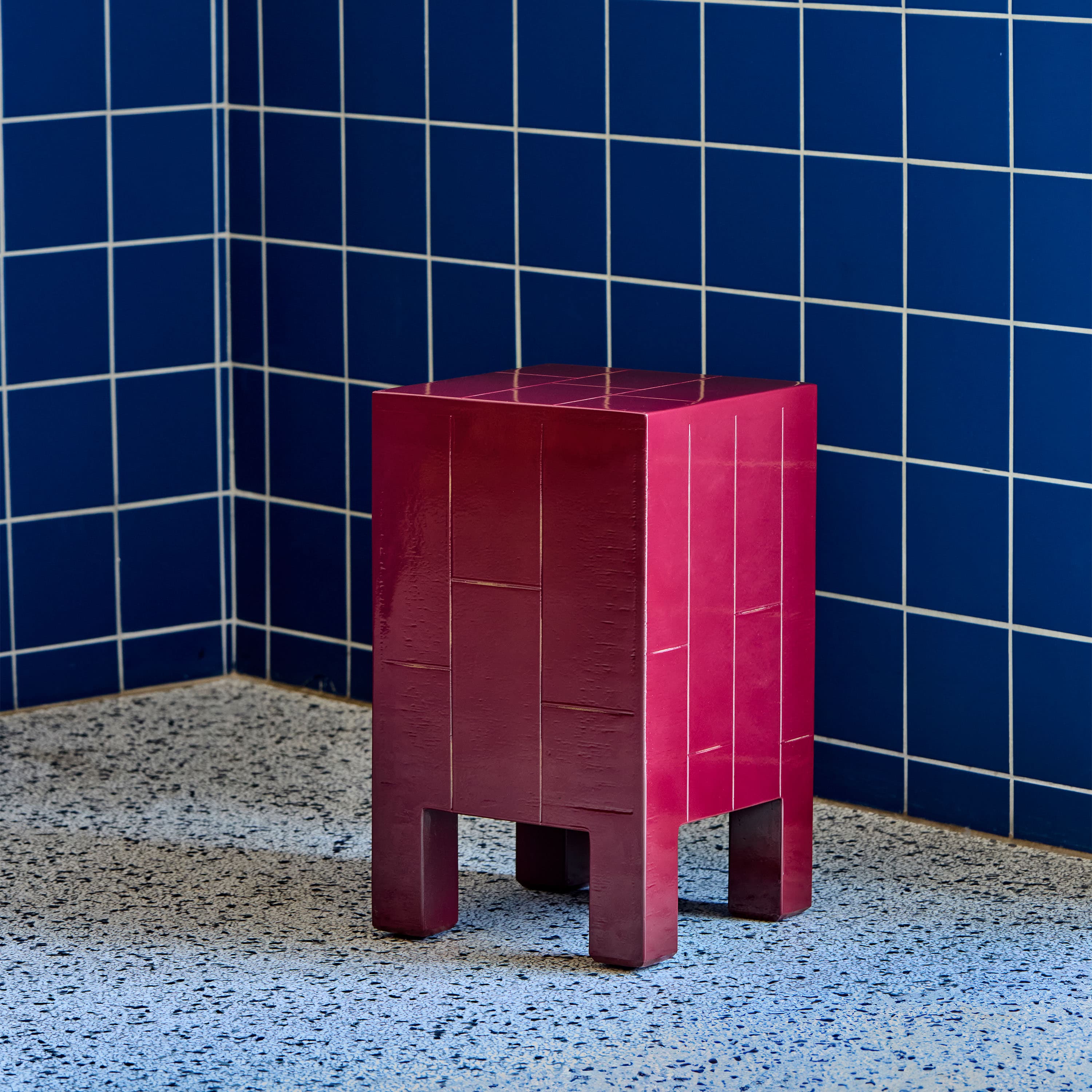 Brick Beistelltisch Rot 30x50