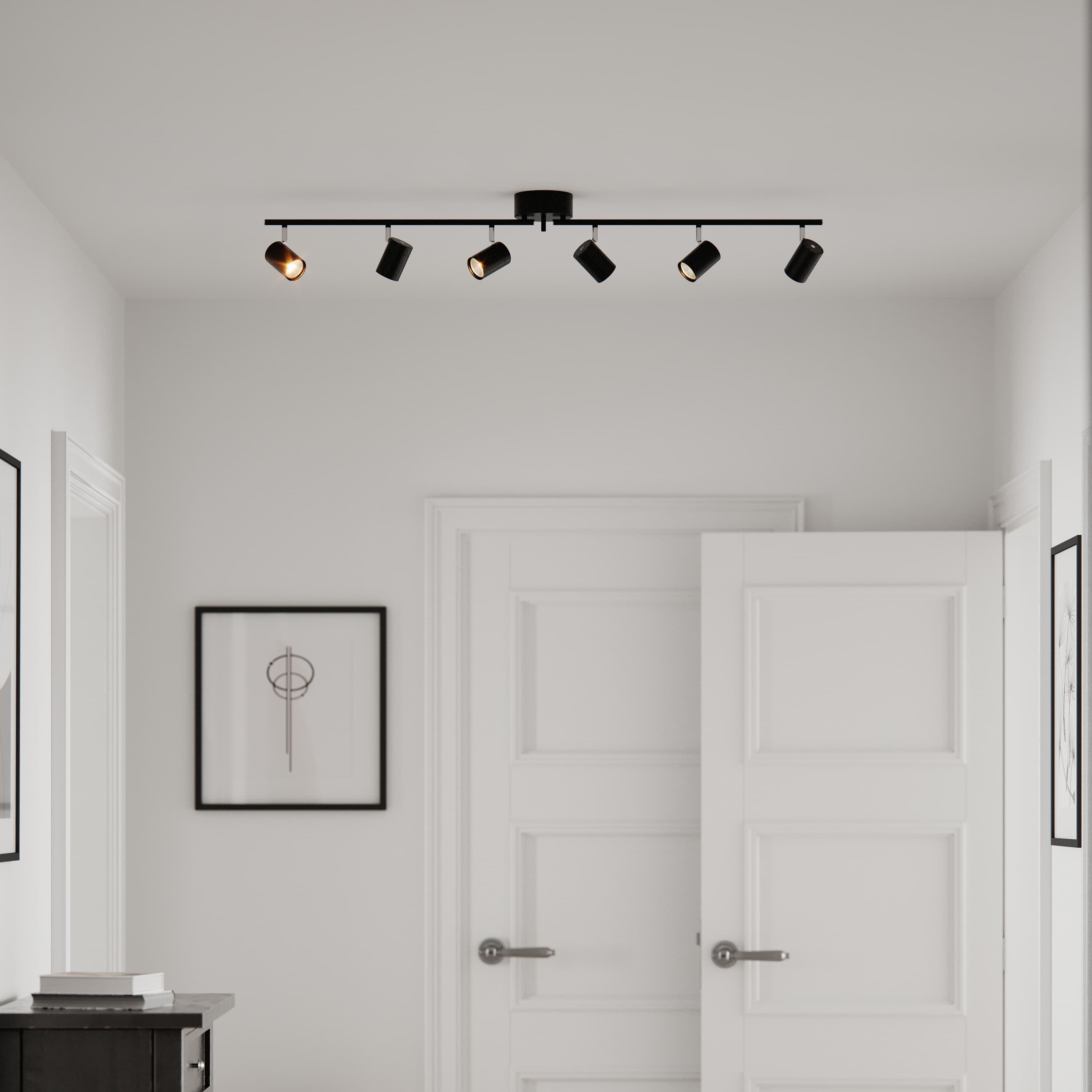 Correct Ceiling Spotlight 6-Light Matte Black