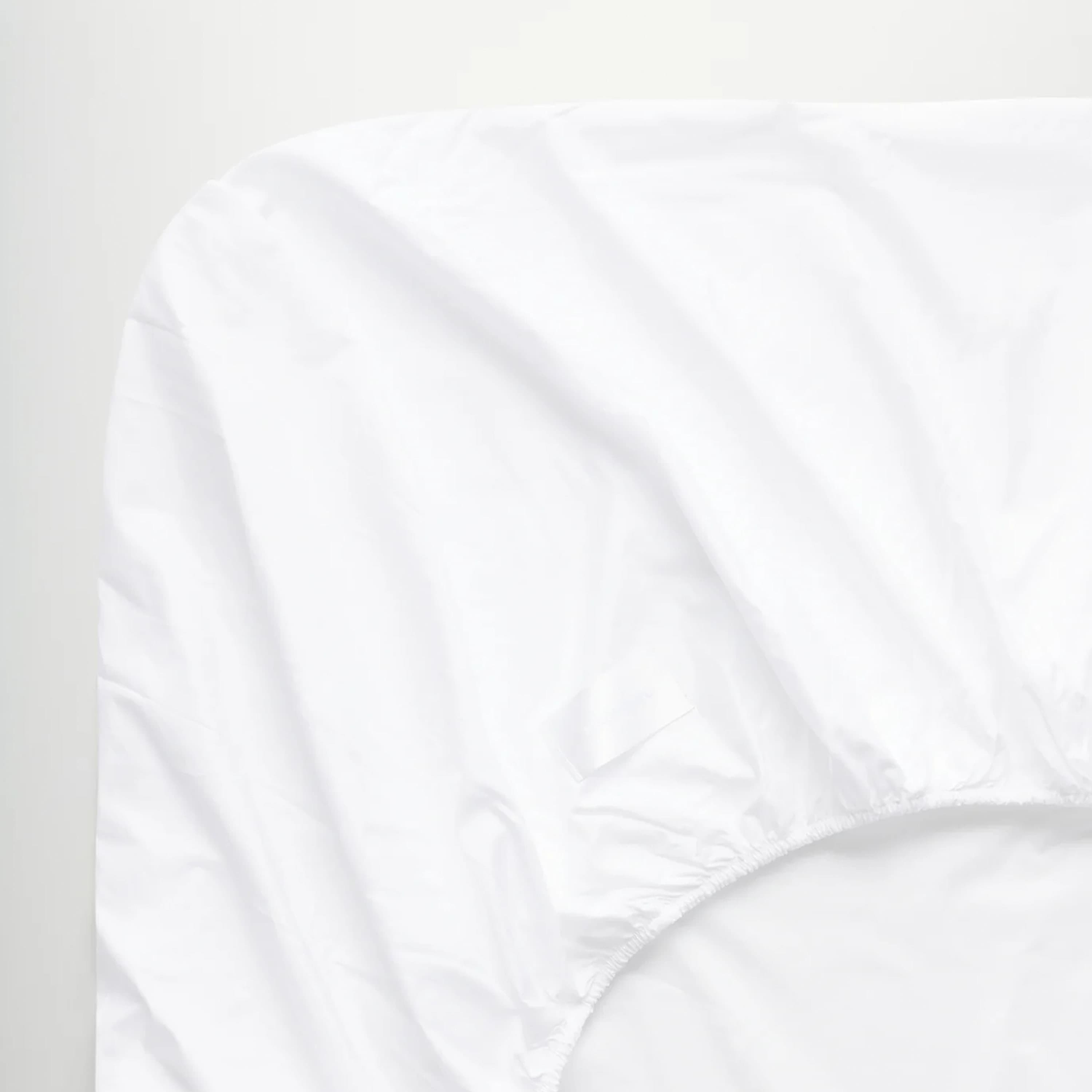 Mother Sateen Fitted Sheet White 180x200