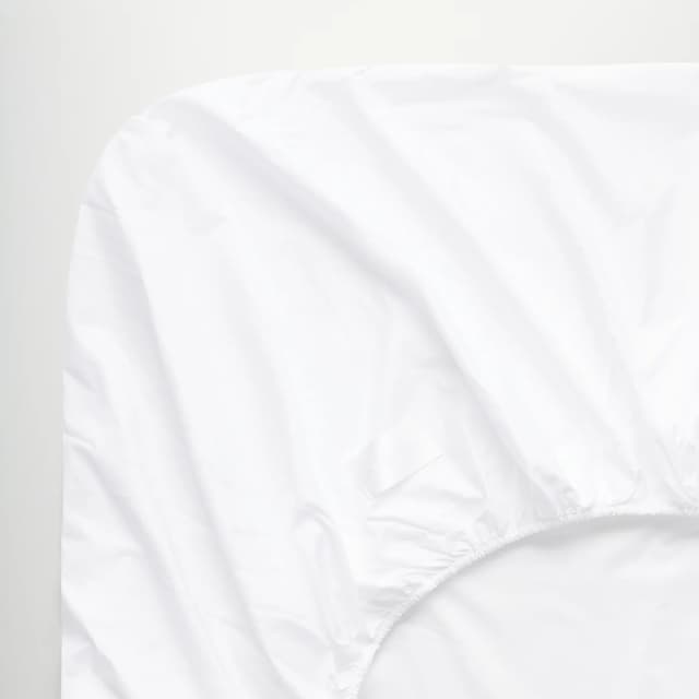 Mother Sateen Fitted Sheet White 180x200