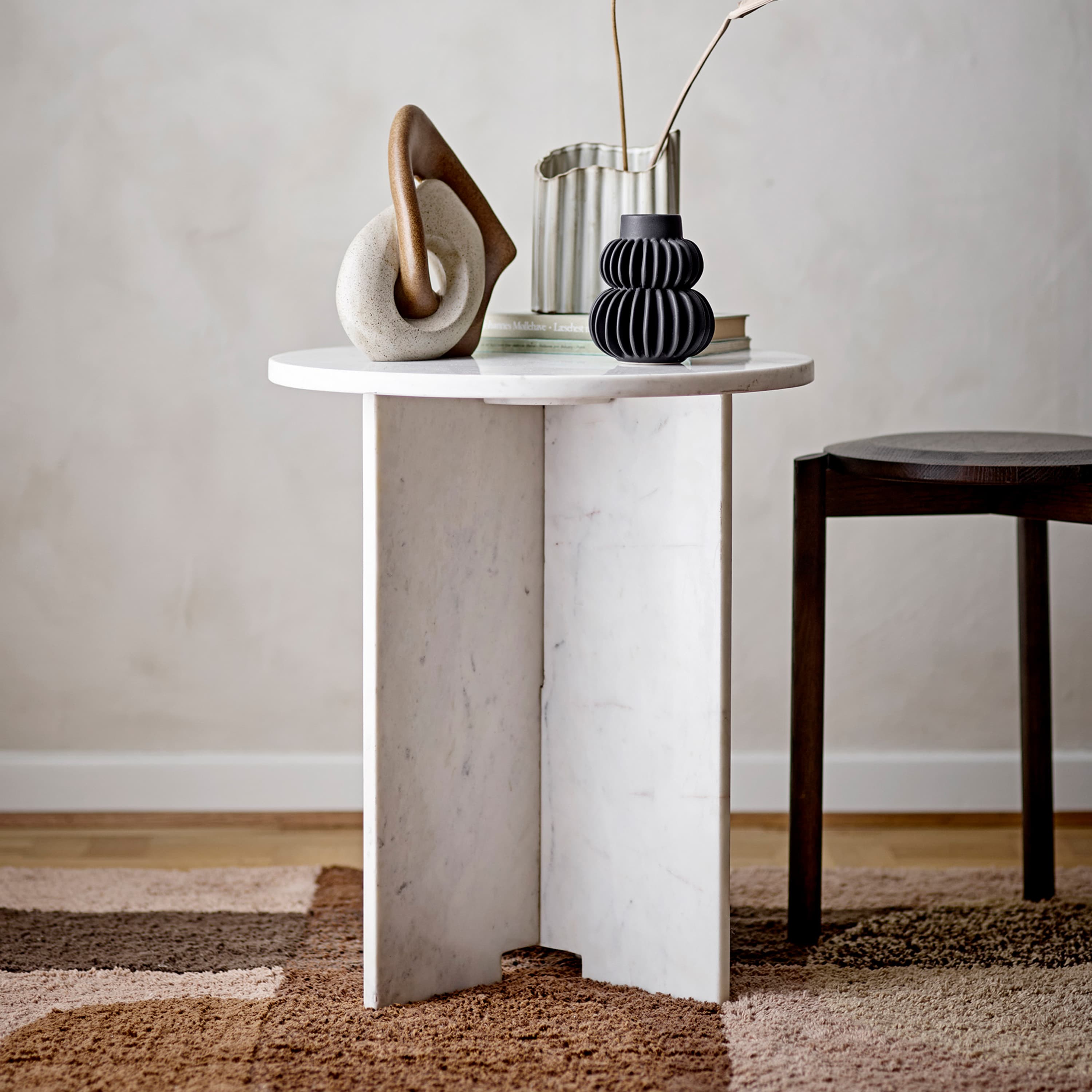 Jasmia Side Table White 46cm