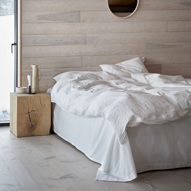 Pure Double Duvet Cover Set Crinkle White 220x220cm/50x60cm
