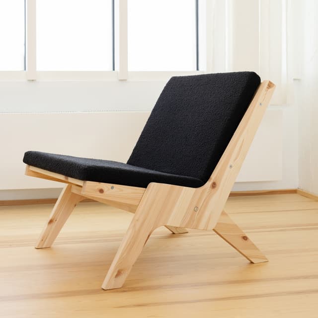 Sway Sessel Natur/Midnight Grey