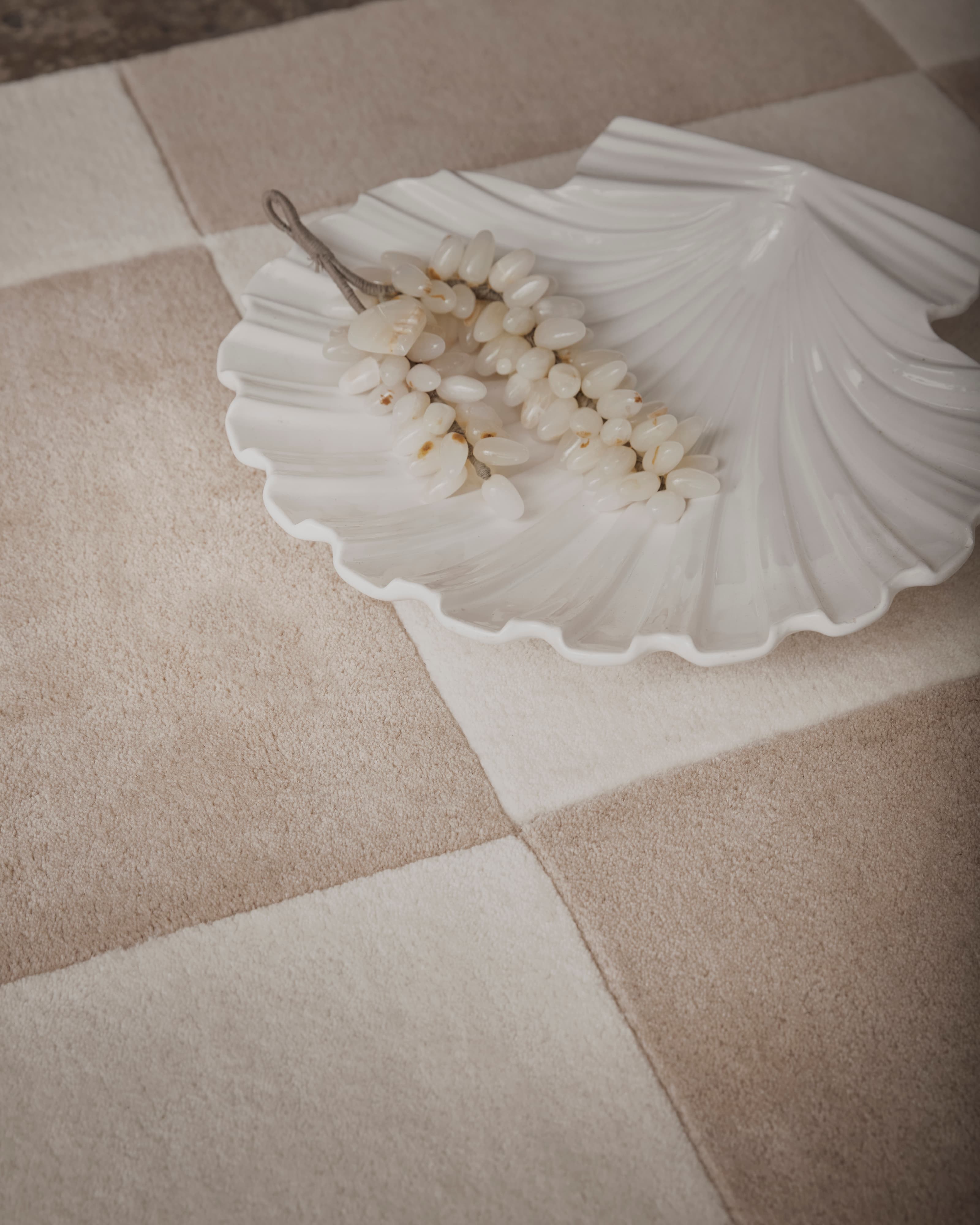 Hafstrom Wollteppich Beige/Weiß 200x300