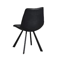 Auburn Esszimmerstuhl Kunstleder Schwarz