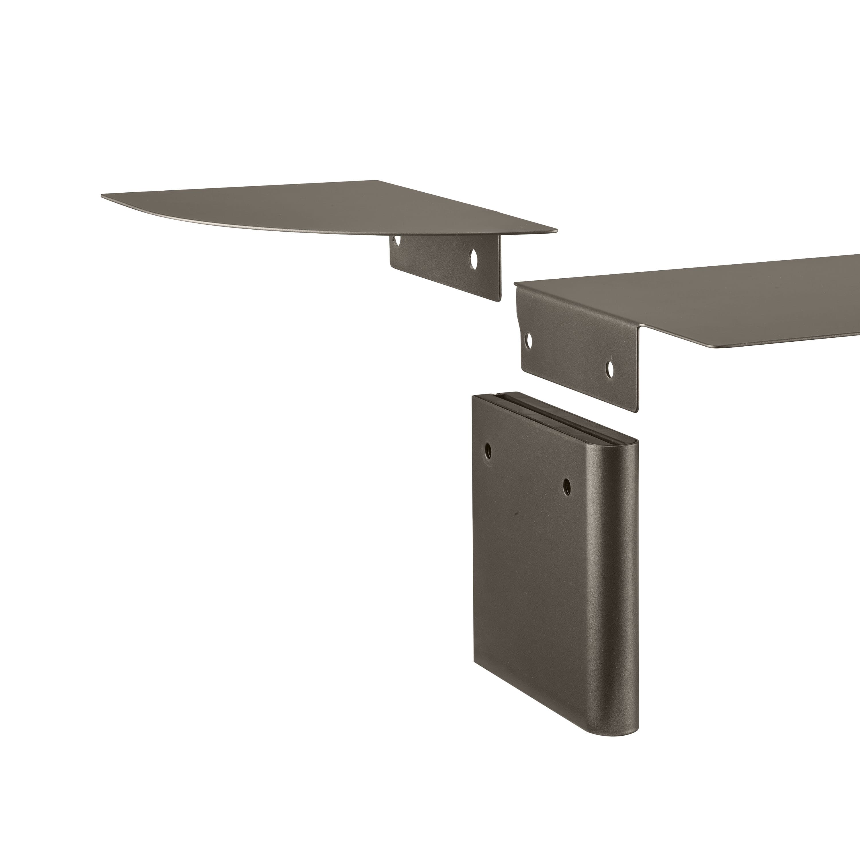 Oru Wall Shelf Burned Metal 14x30