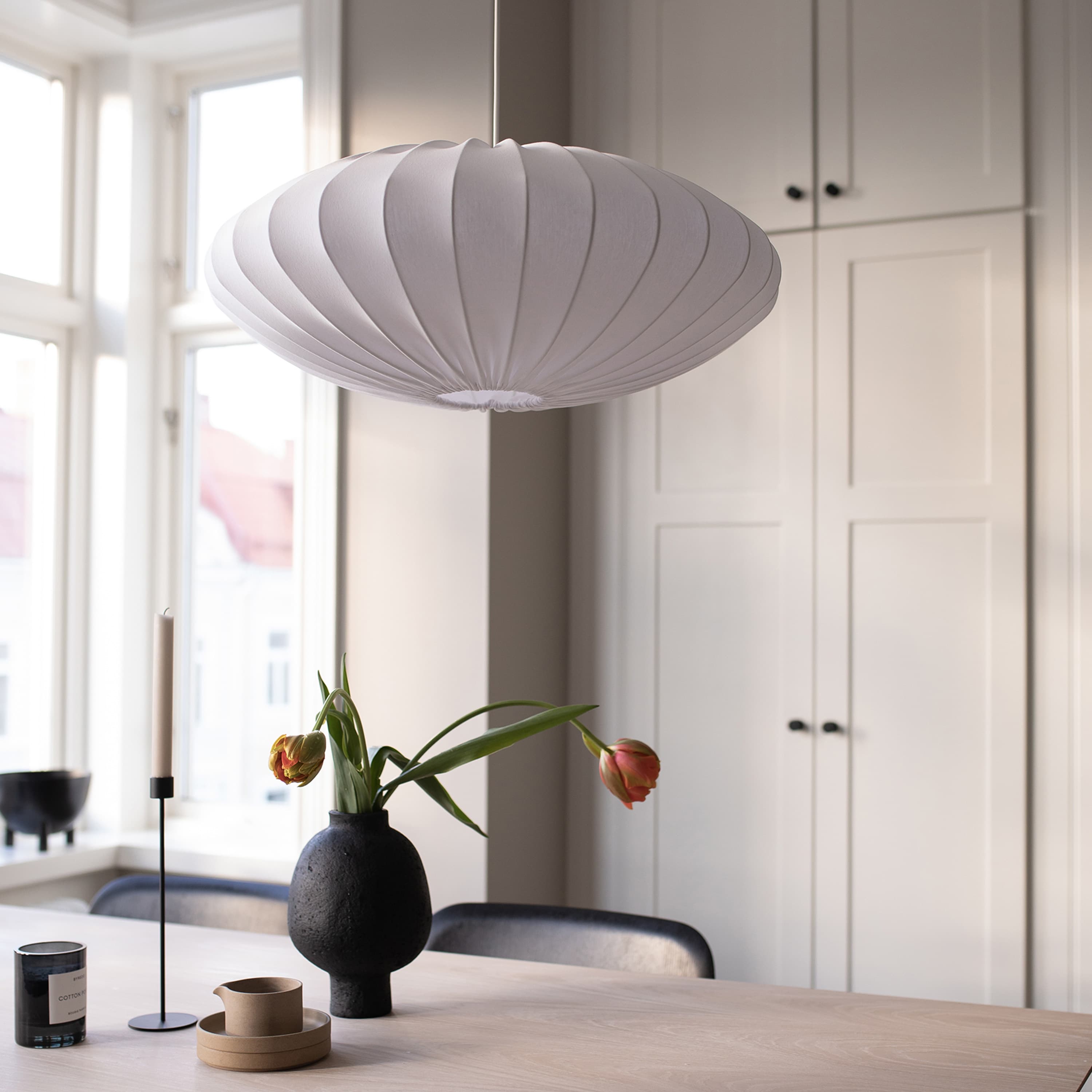 Ellipse Deckenleuchte Weiß 65cm