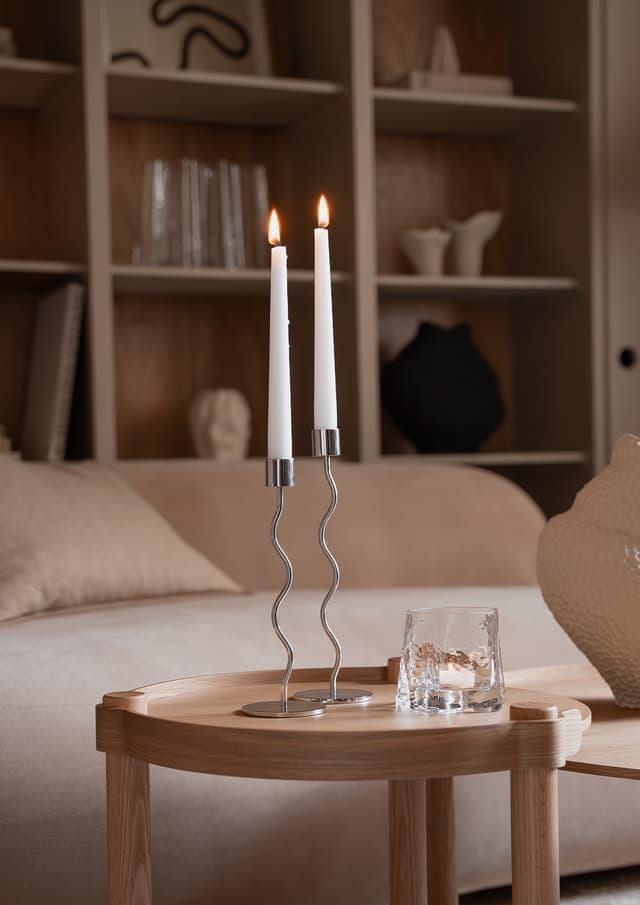 Candel Holder Clear Medium
