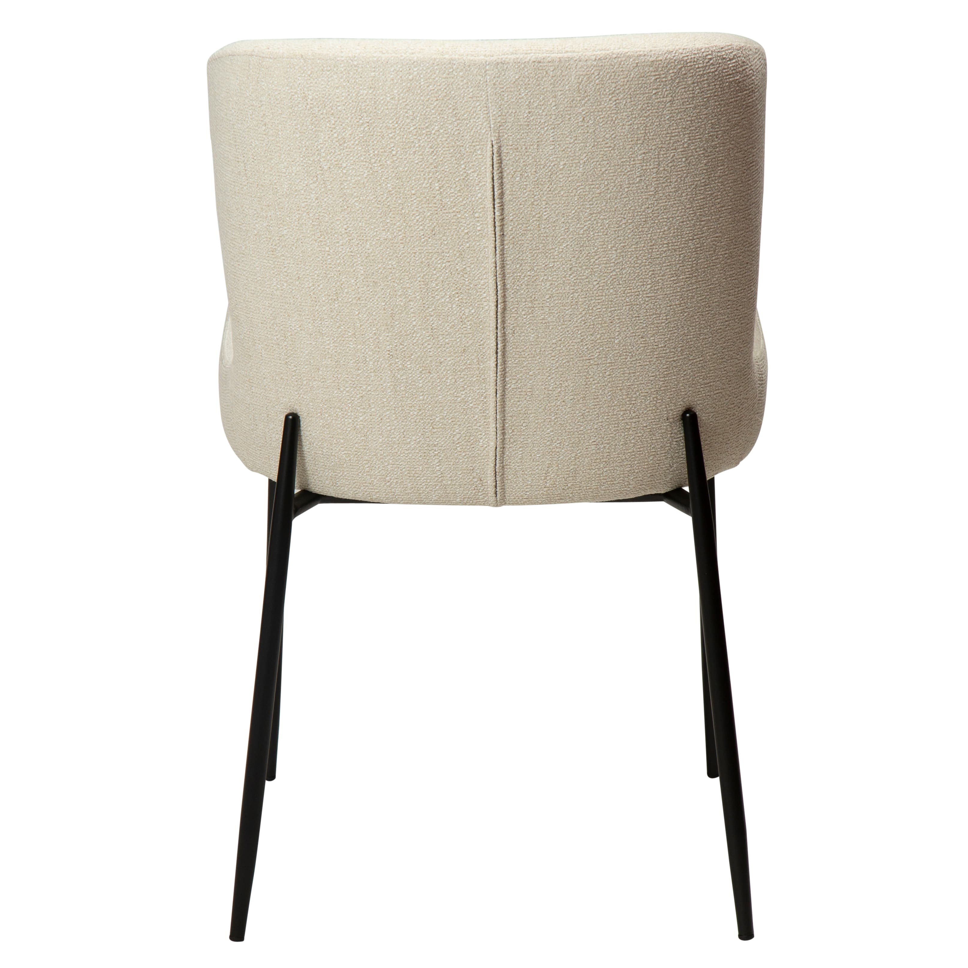 Glam Esszimmerstuhl Boucle Hellbeige/Schwarz