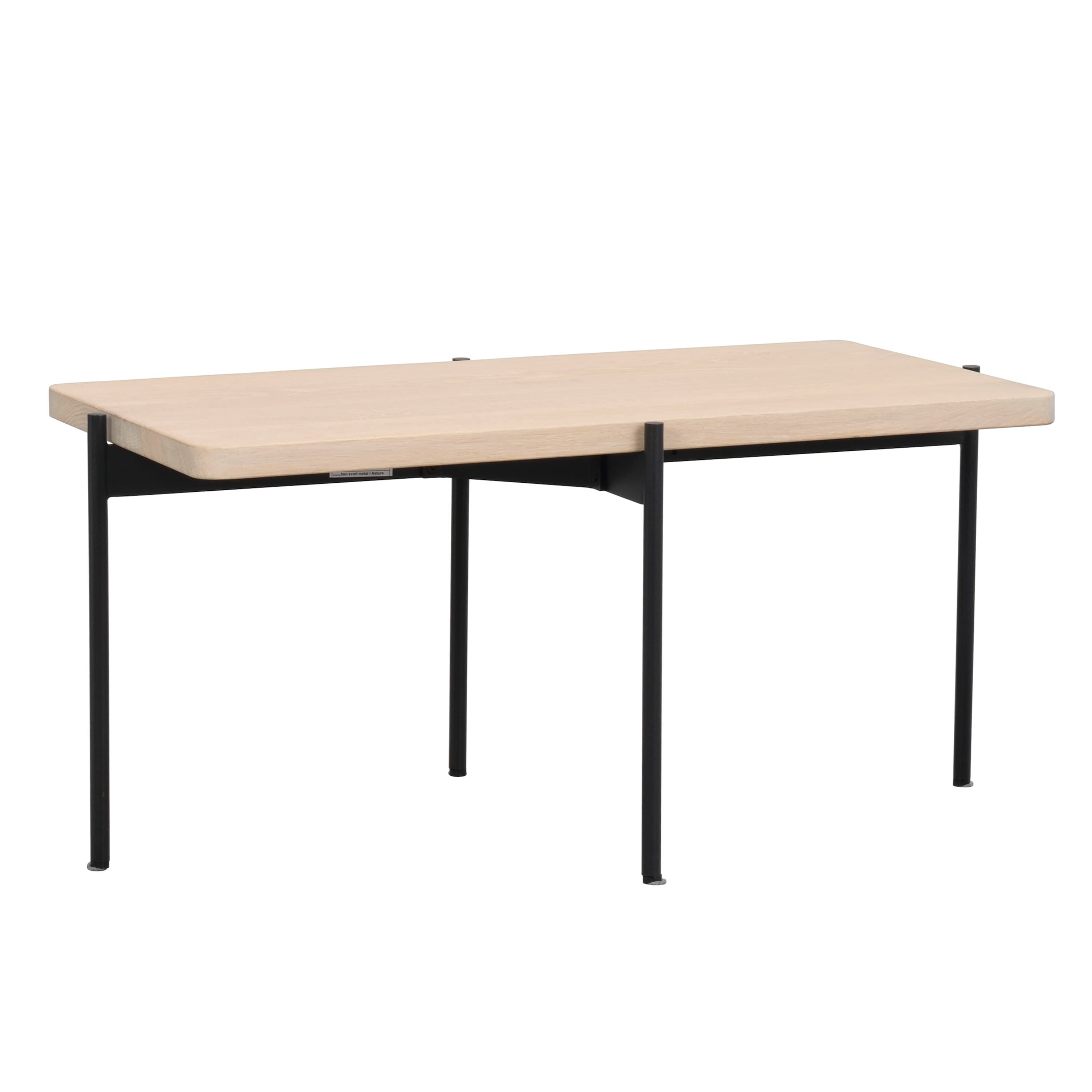 Shelton Coffee Table White Washed/Black 95x50cm