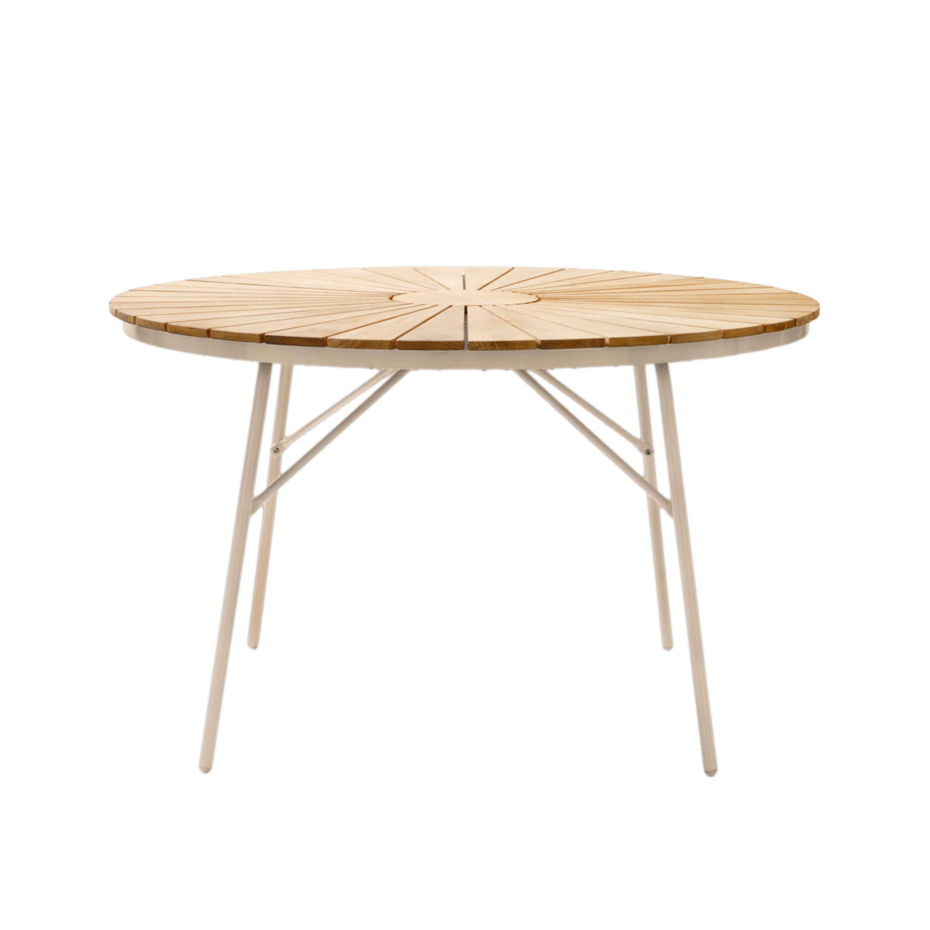 Ellen Esstisch Sandy Grey/Teak Ø110