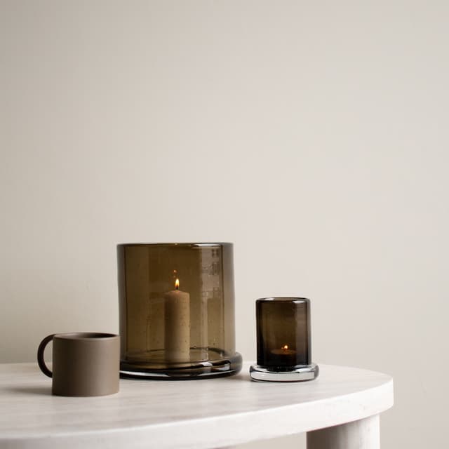 Candle Holder Brown Large