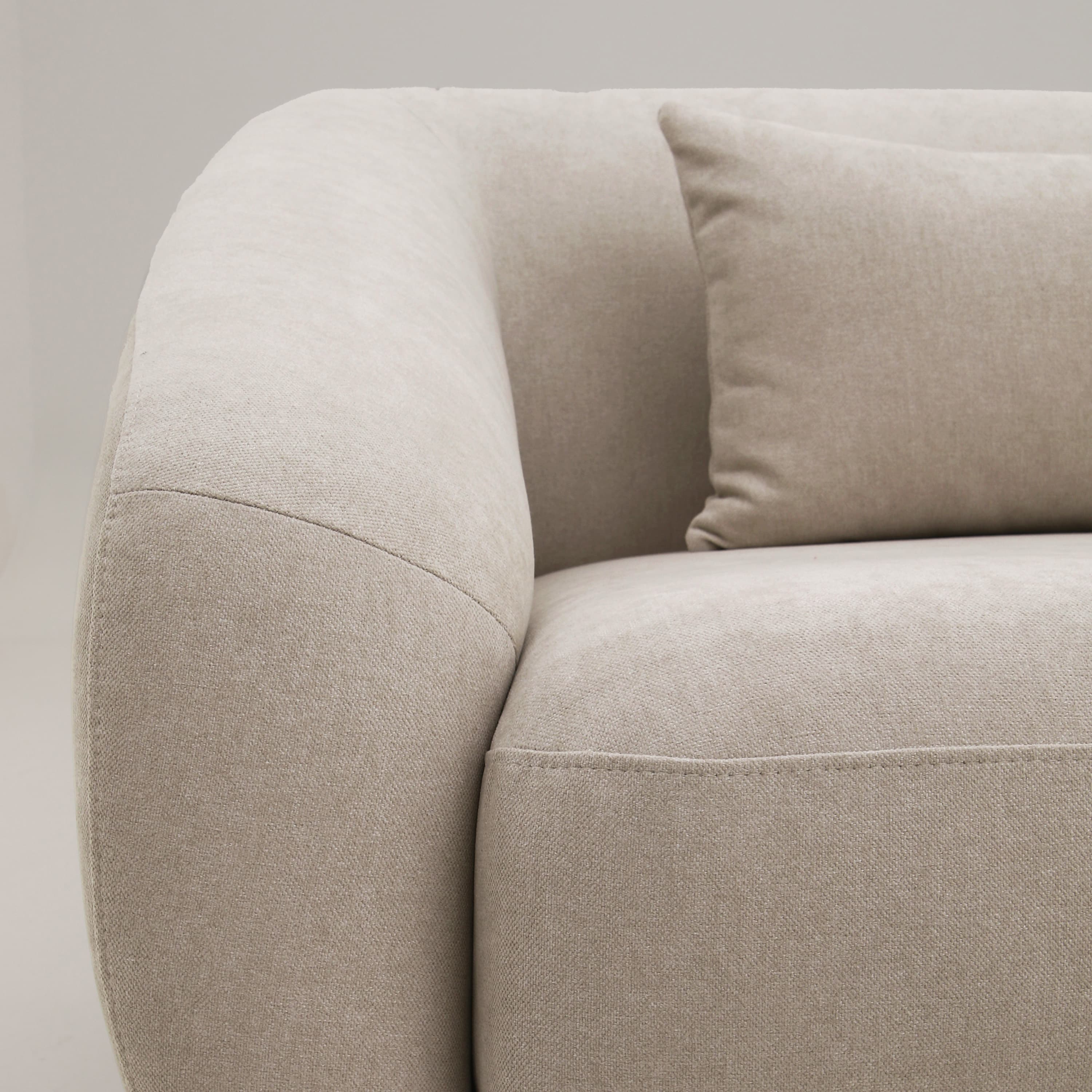 Alba 3-seater Sofa Beige 258cm