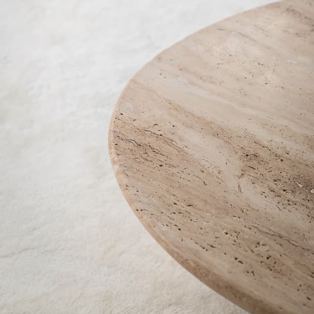 Francis Coffee Table Travertine 120cm