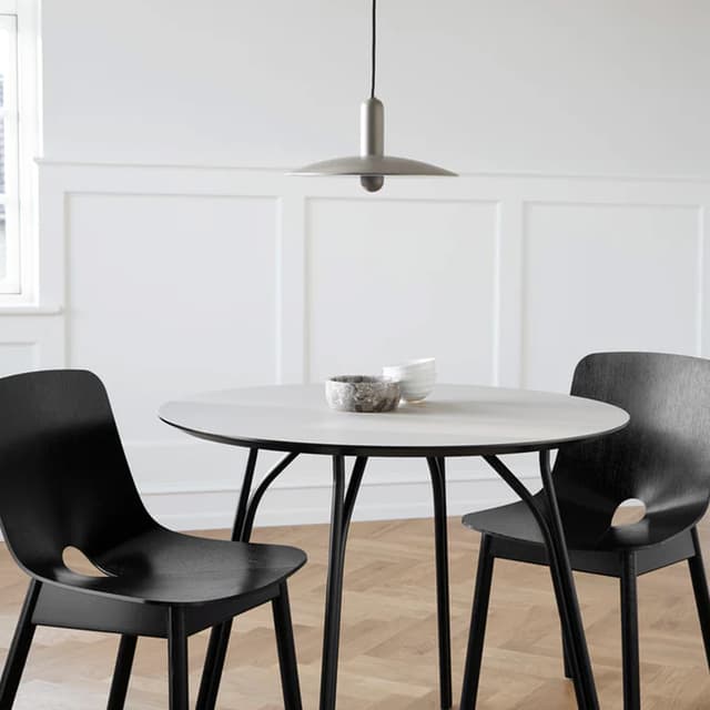 Tree Dining Table Beige/Black 90cm