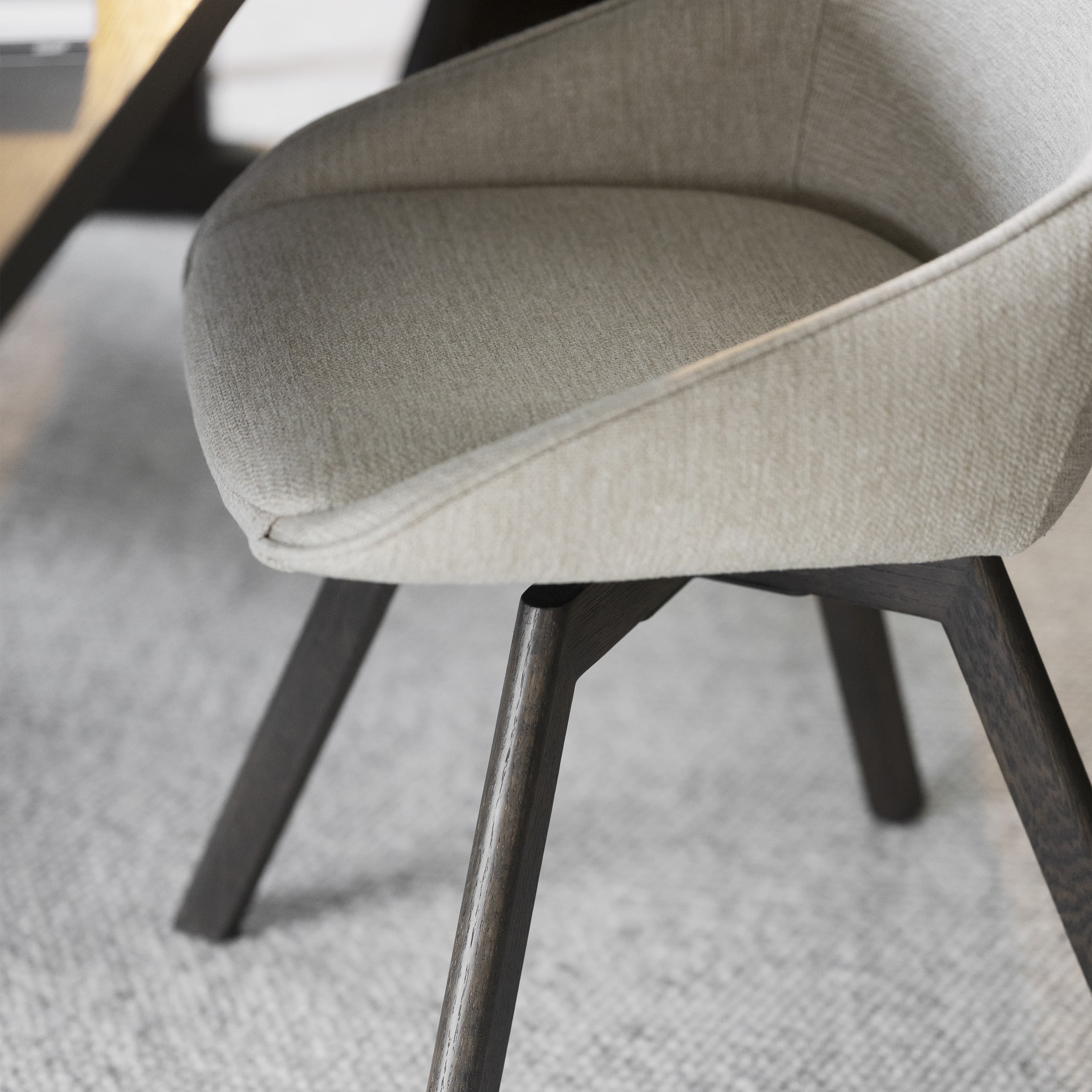Alison Esszimmerstuhl Hellbeige/Braune Eiche