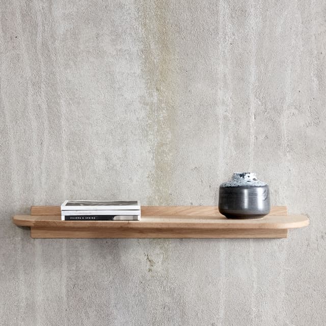 Shelf 2 Wandregal Weißpigmentierte Eiche 59x25