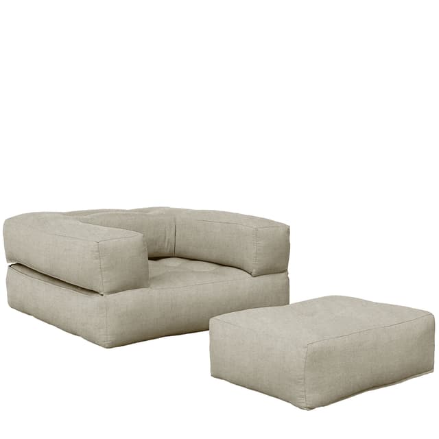 Cube Sessel aus Leinen