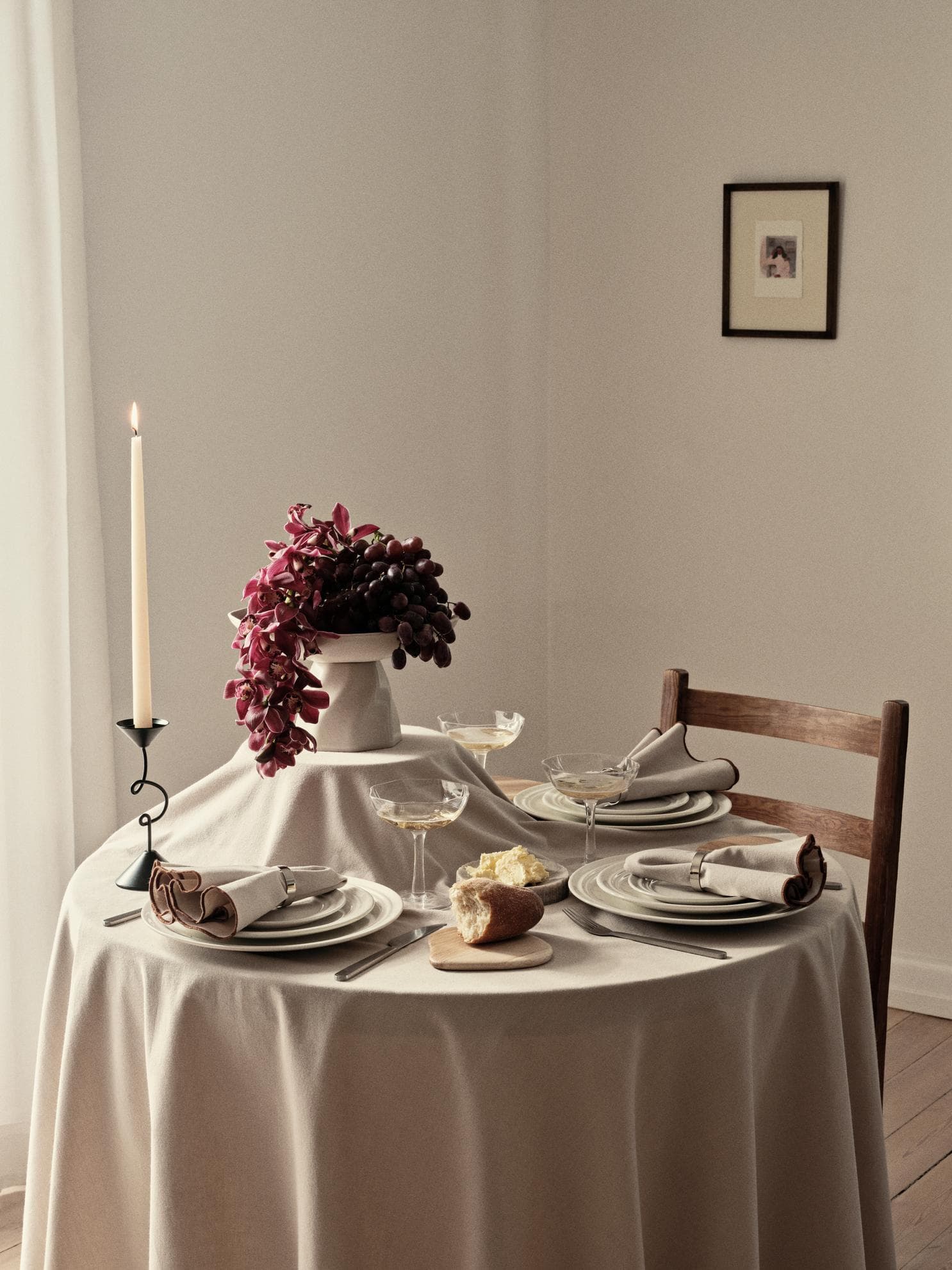 Selma Candle Holder Black 19cm