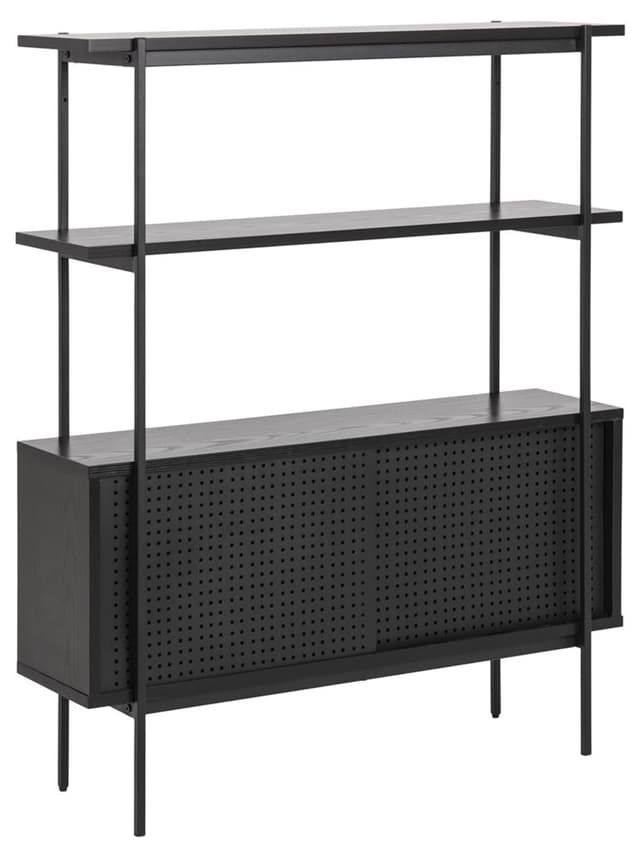 Evelyn Bookcase Black 114cm