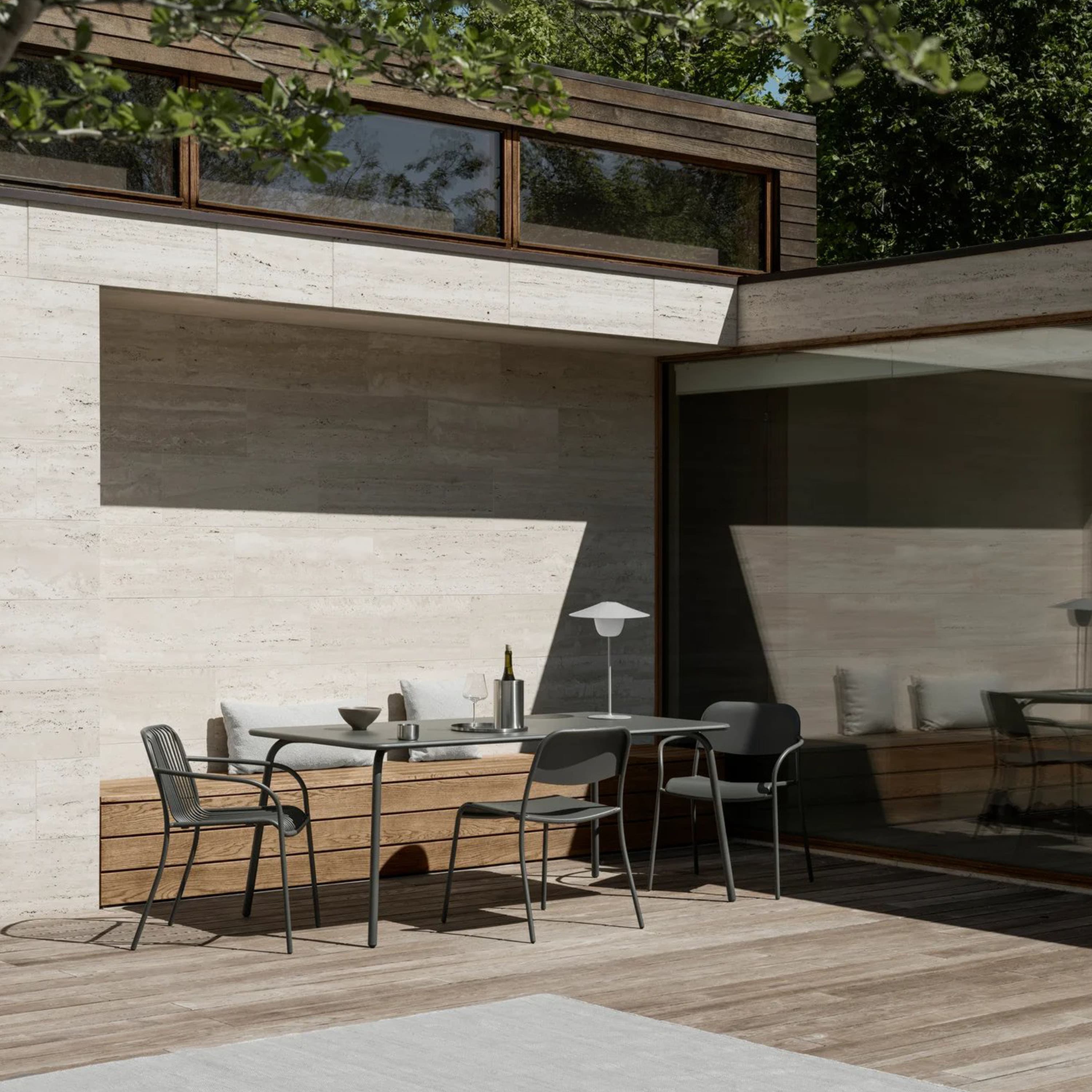 Yua Outdoor Dining Table Granite Gray 180x90