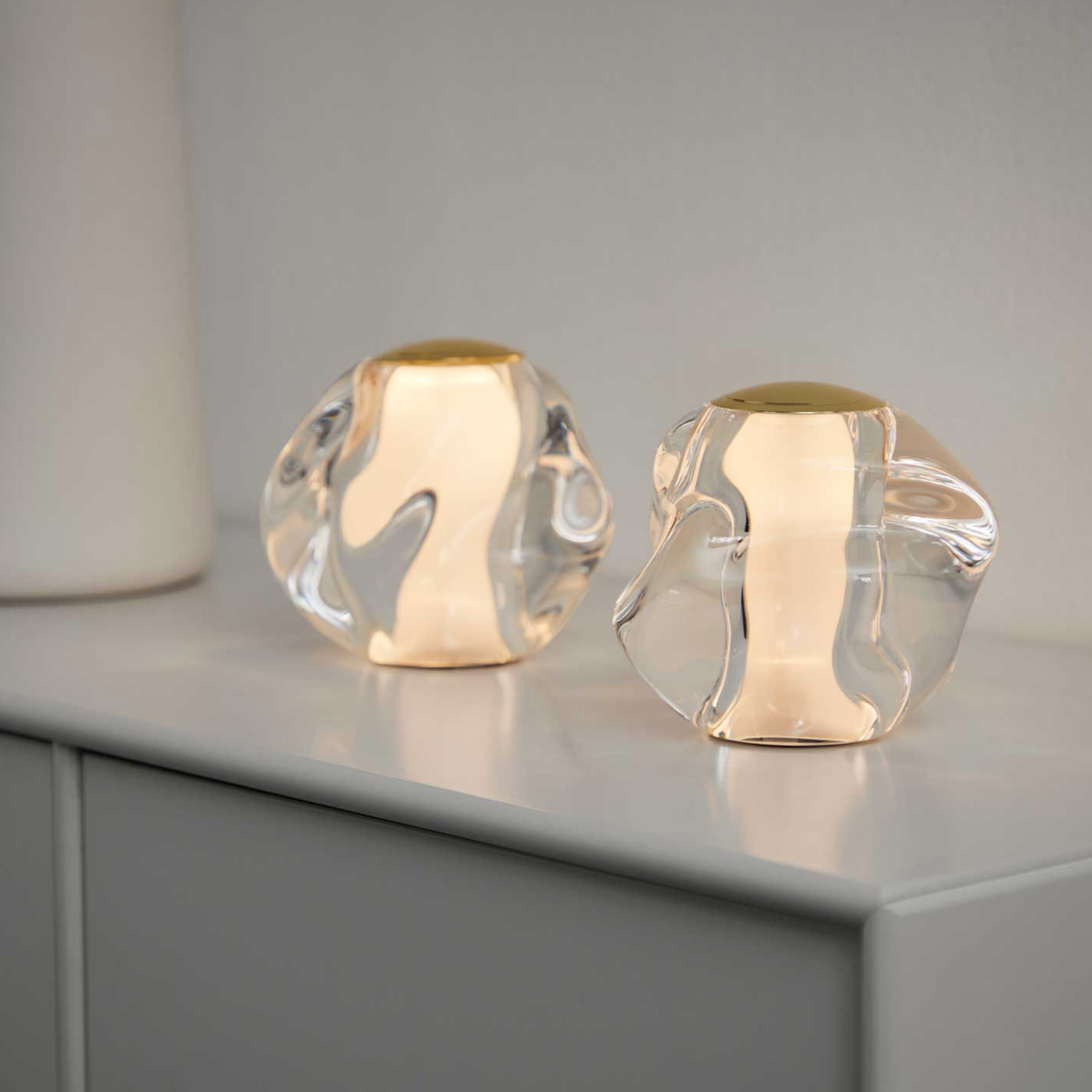 Ice Ball Tragbare Tischleuchte Gold