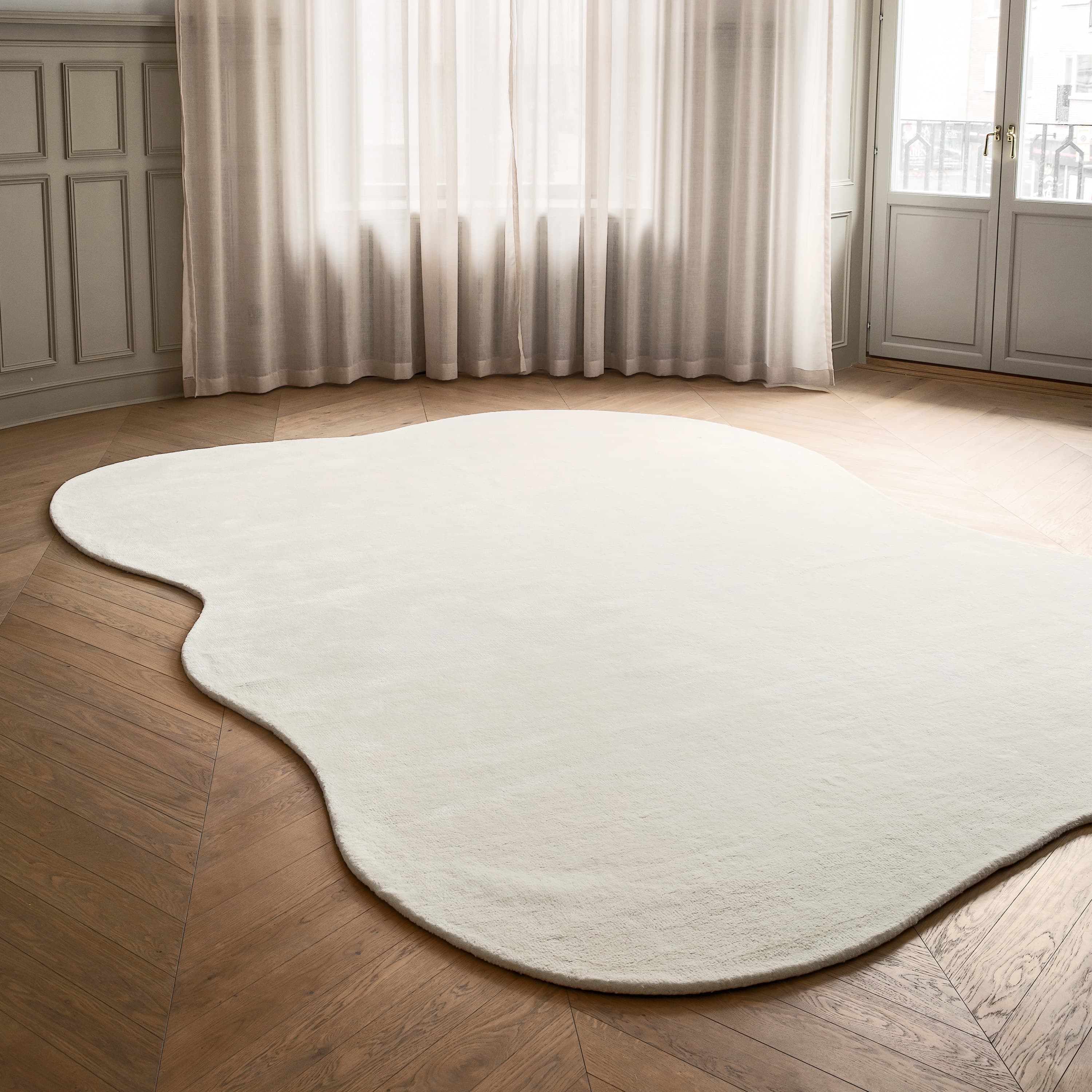 Stormi Wool Rug White 200x300